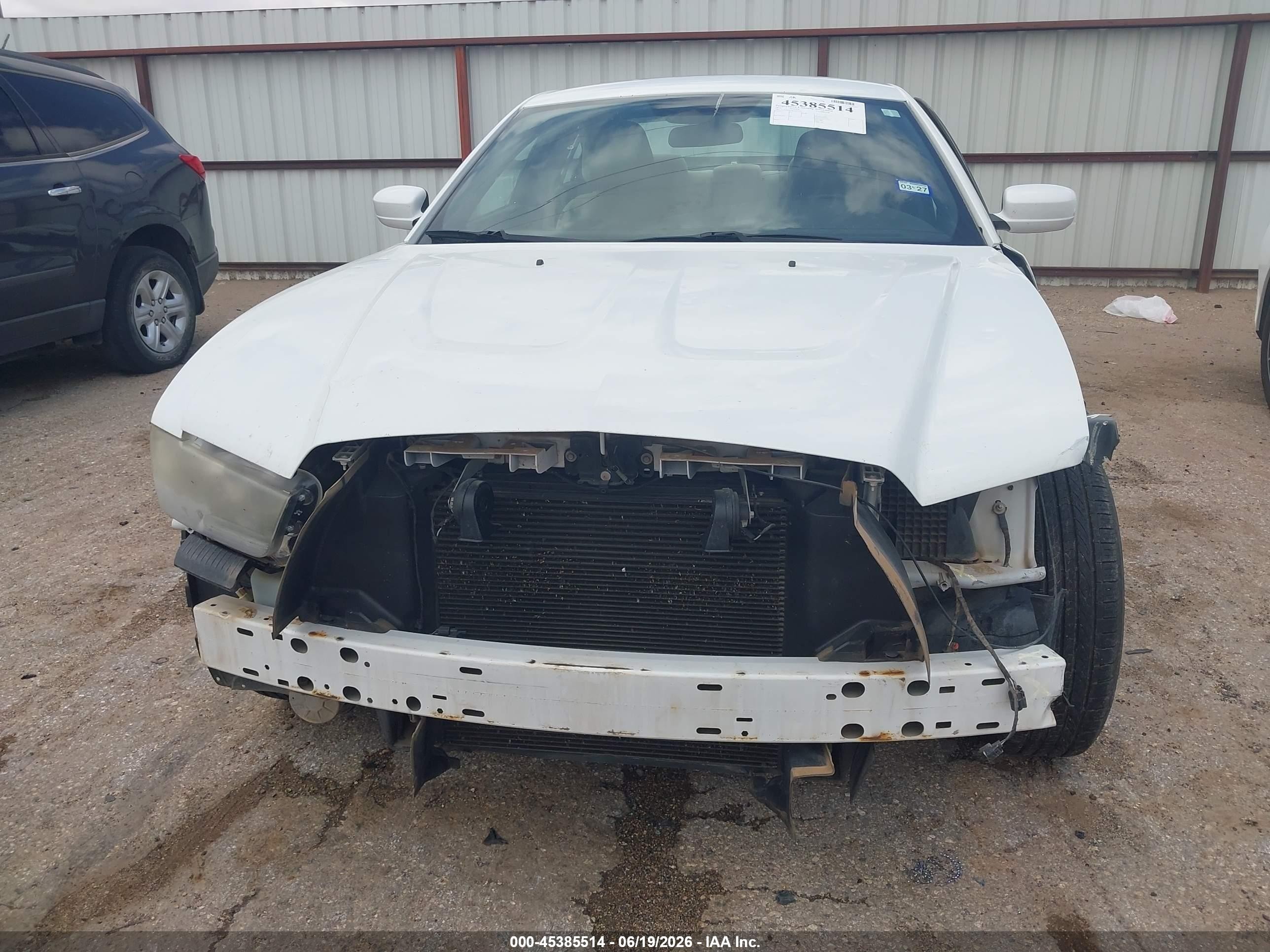 2012 Dodge Charger Se White vin: 2C3CDXBGXCH295407
