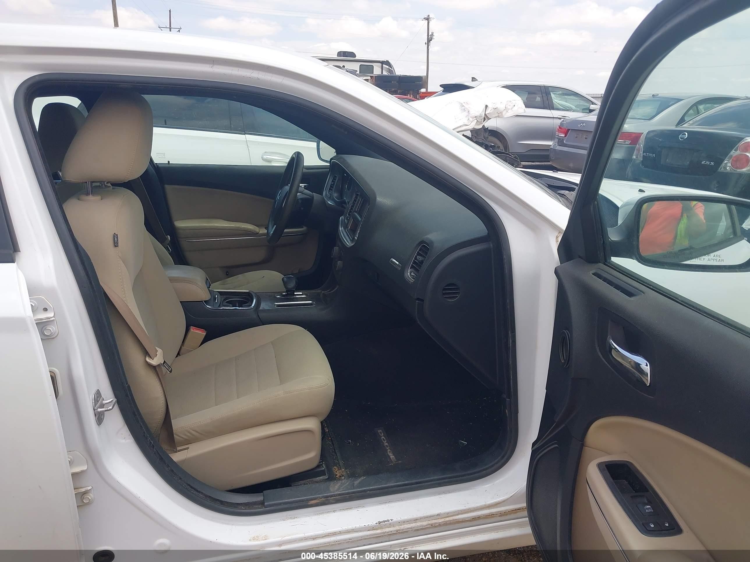 2012 Dodge Charger Se White vin: 2C3CDXBGXCH295407