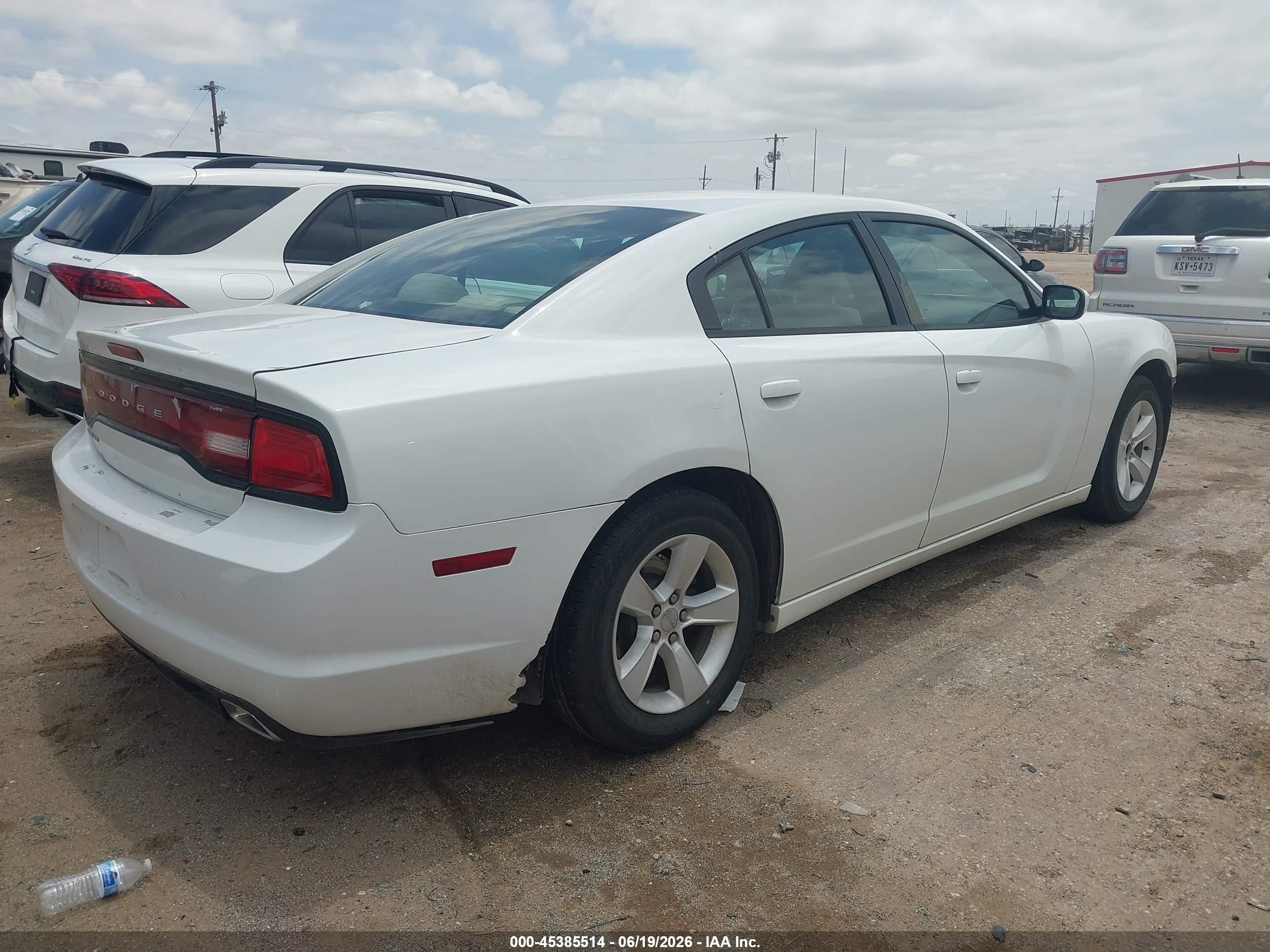 2012 Dodge Charger Se White vin: 2C3CDXBGXCH295407