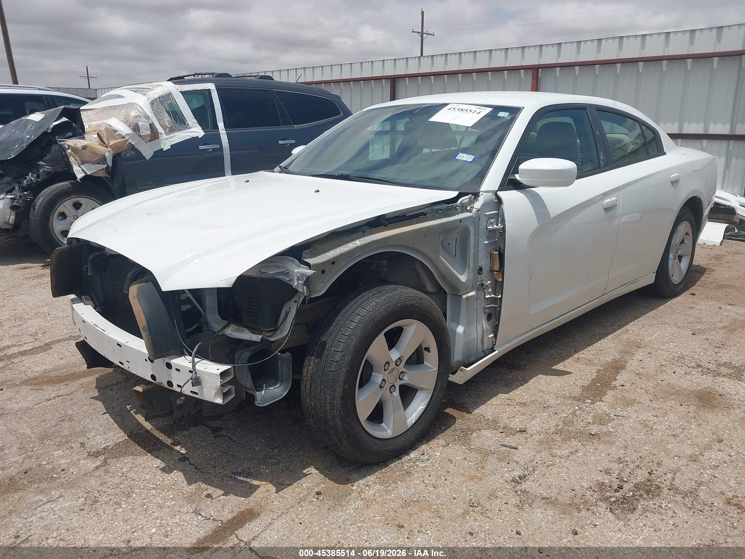 2012 Dodge Charger Se White vin: 2C3CDXBGXCH295407