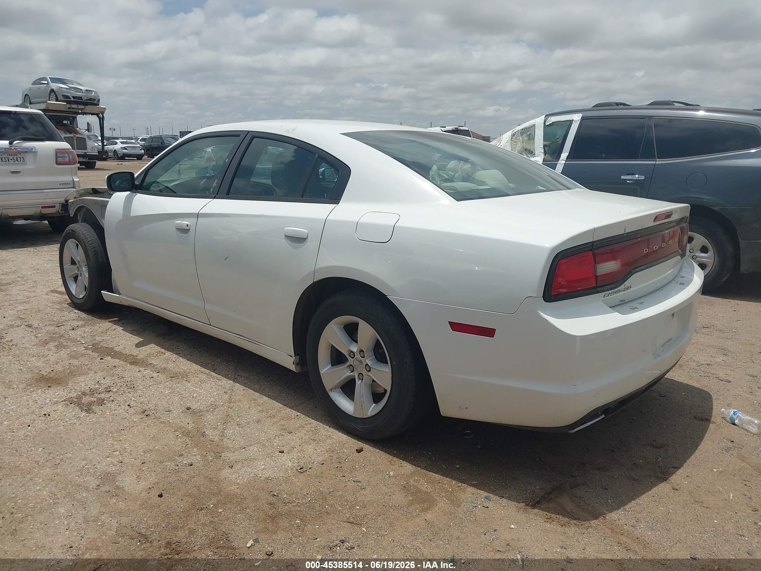 2012 Dodge Charger Se White vin: 2C3CDXBGXCH295407
