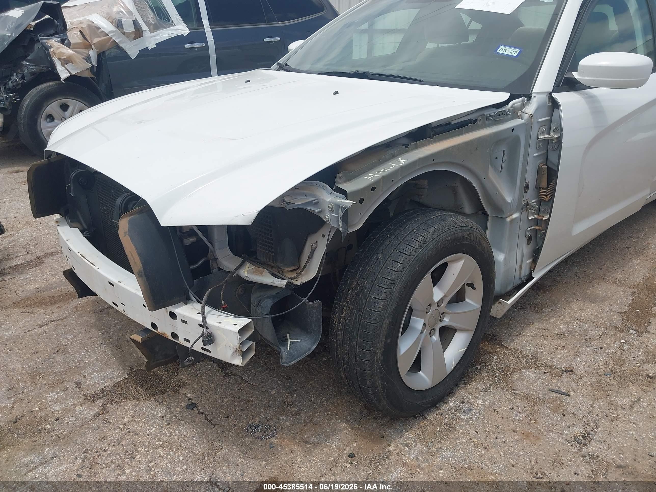 2012 Dodge Charger Se White vin: 2C3CDXBGXCH295407
