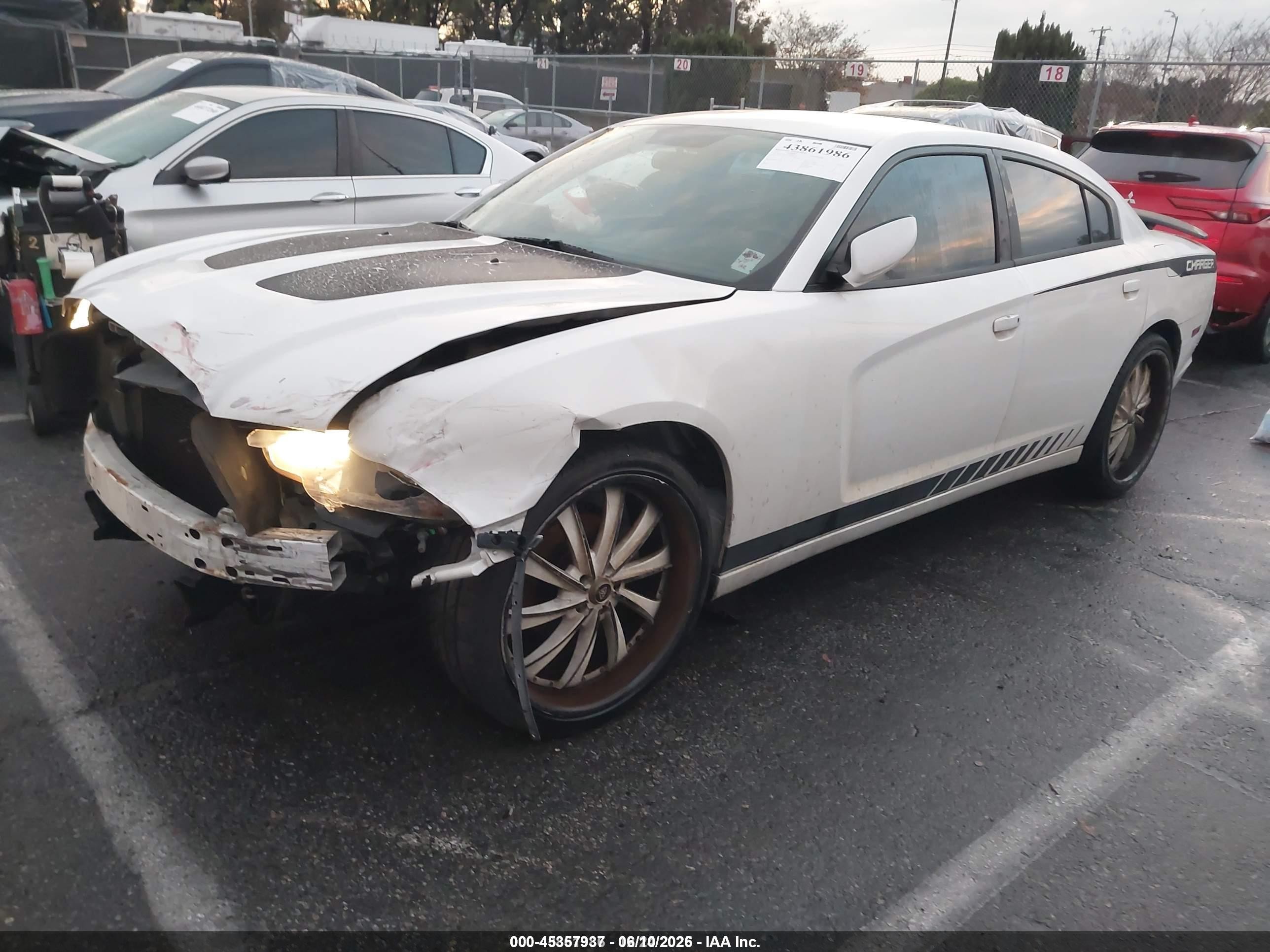 2013 Dodge Charger Se White vin: 2C3CDXBGXDH610014