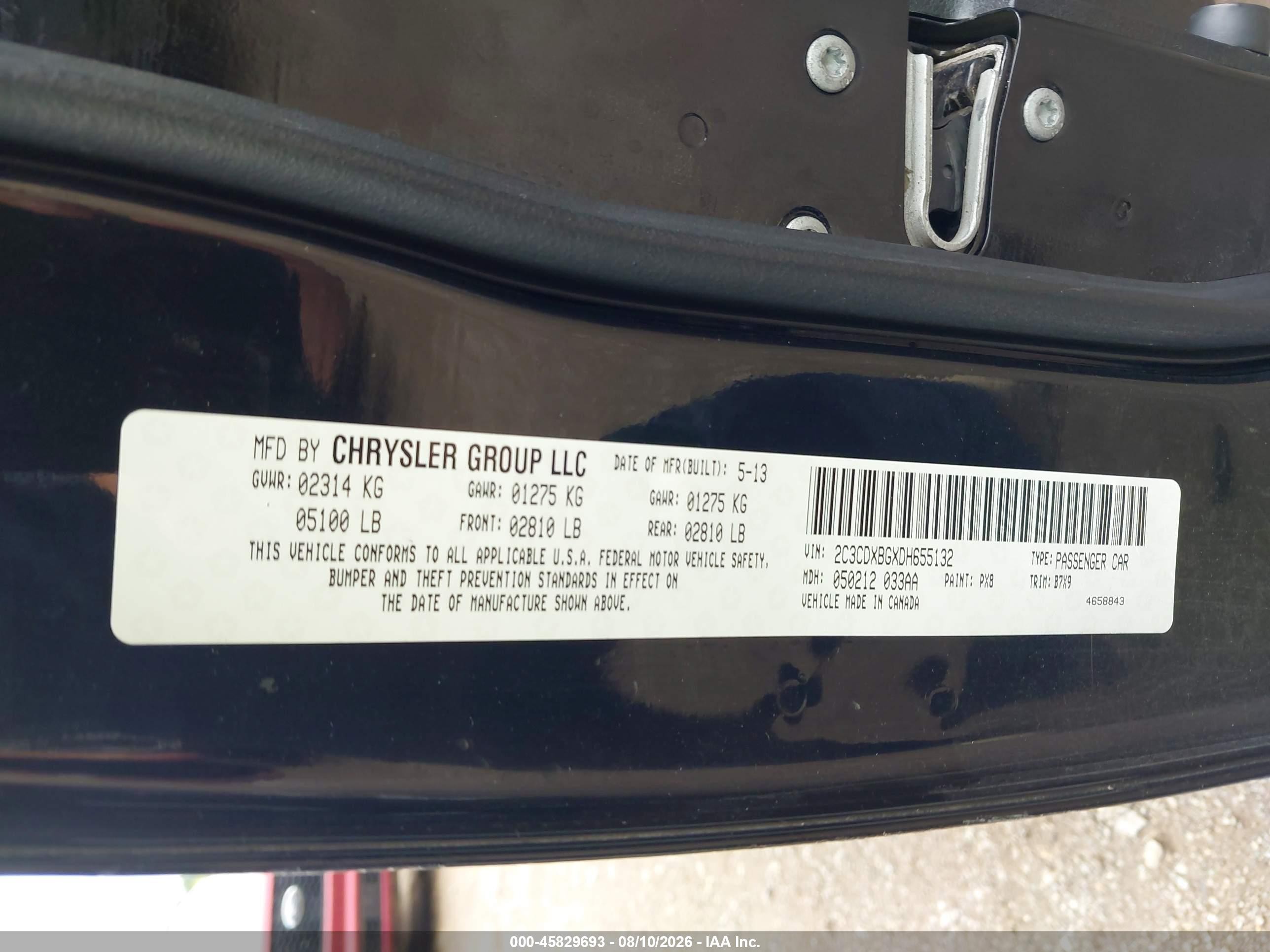 2013 Dodge Charger Se Black vin: 2C3CDXBGXDH655132
