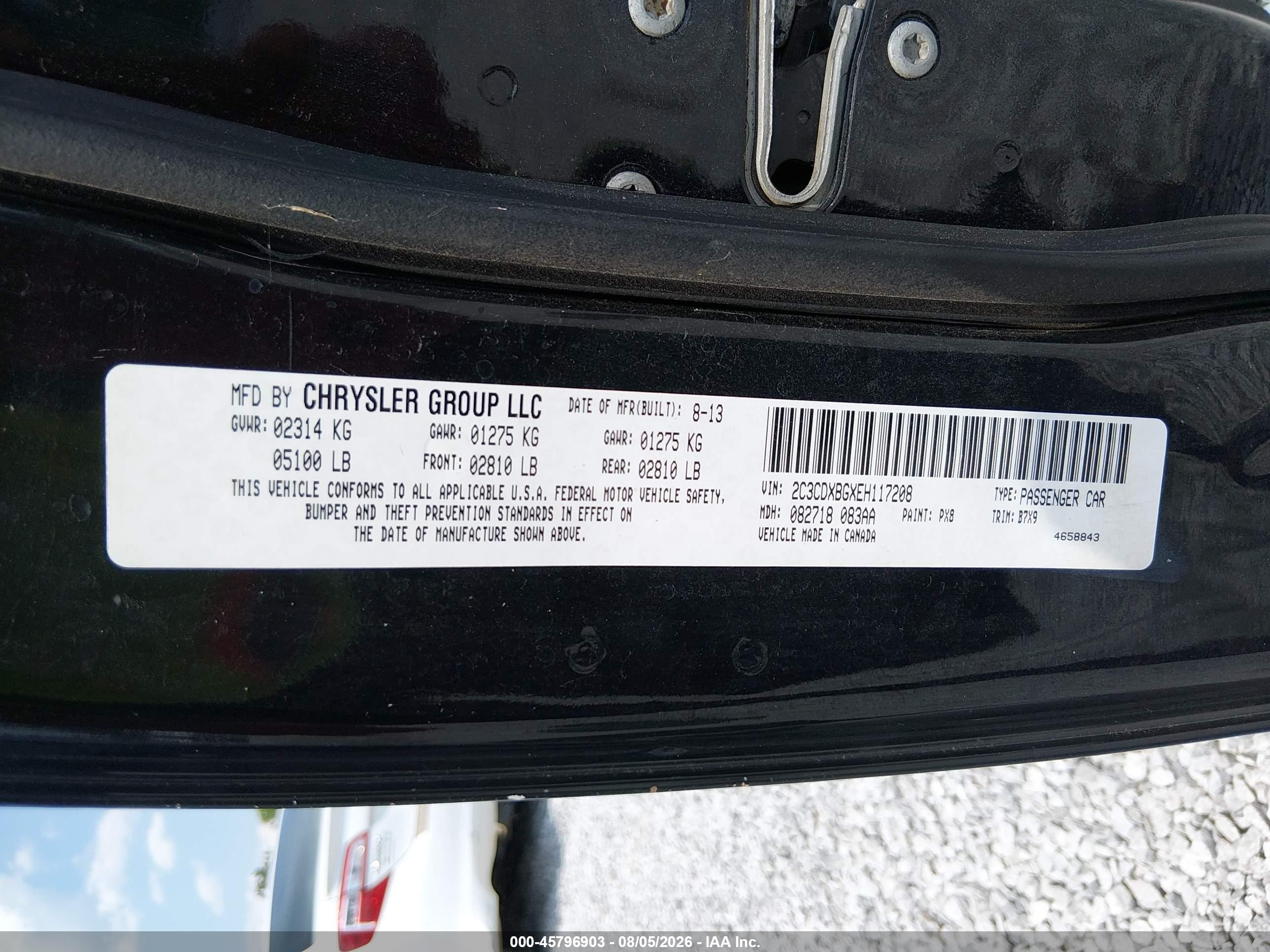 2014 Dodge Charger Se Black vin: 2C3CDXBGXEH117208