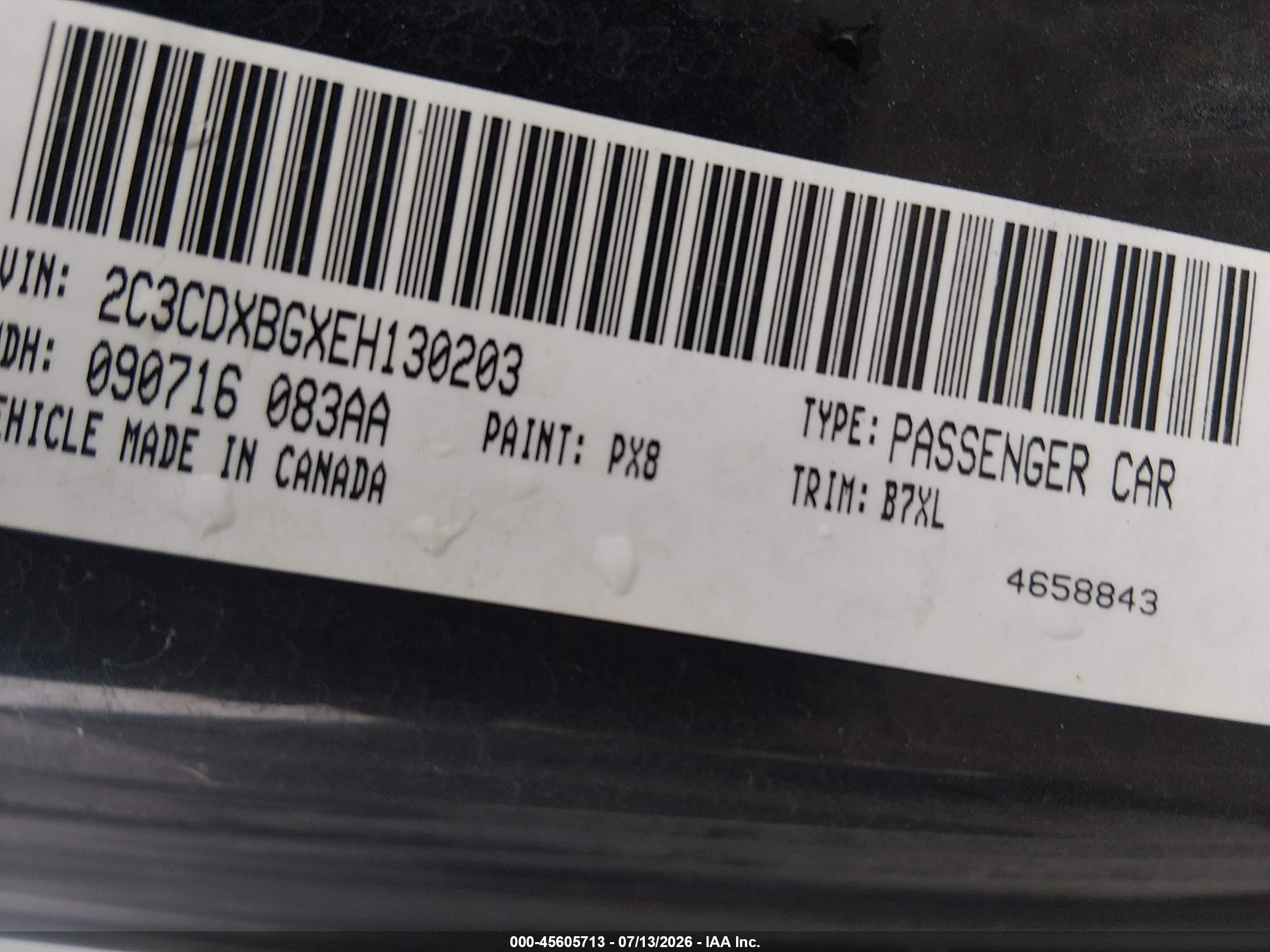 2014 Dodge Charger Se Black vin: 2C3CDXBGXEH130203