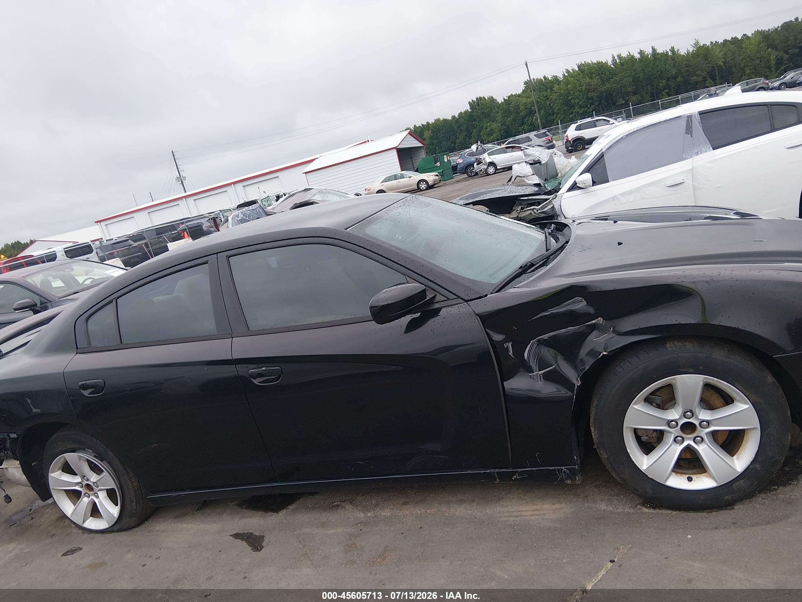 2014 Dodge Charger Se Black vin: 2C3CDXBGXEH130203