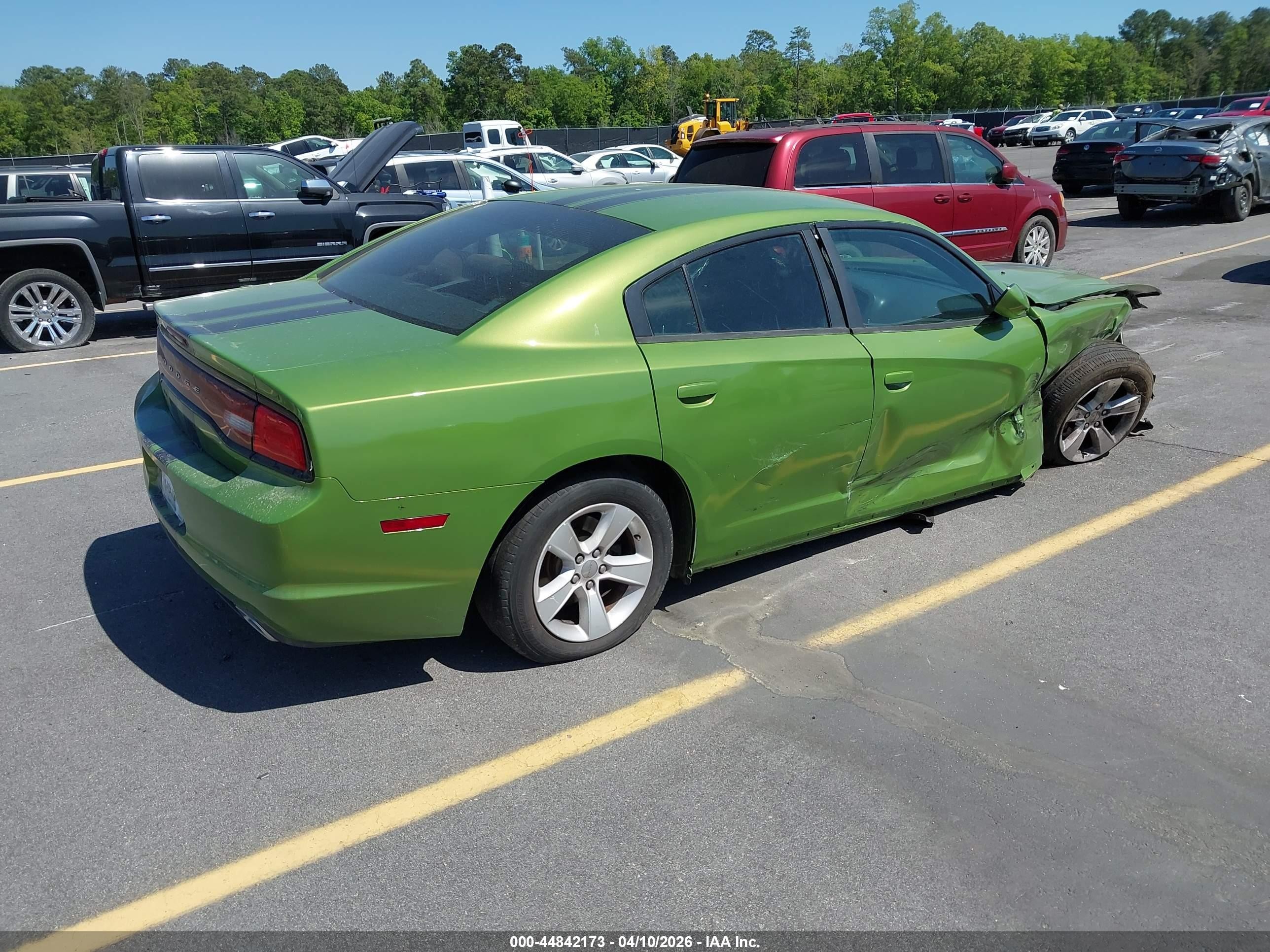 2014 Dodge Charger Se Green vin: 2C3CDXBGXEH170491