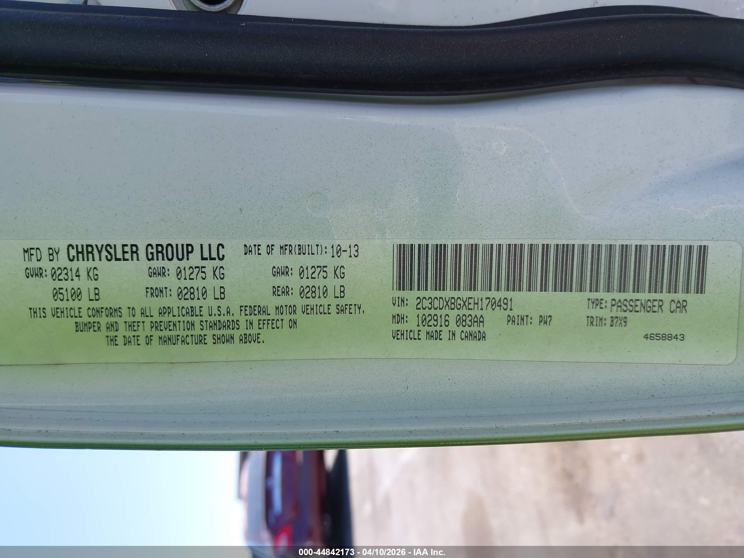 2014 Dodge Charger Se Green vin: 2C3CDXBGXEH170491