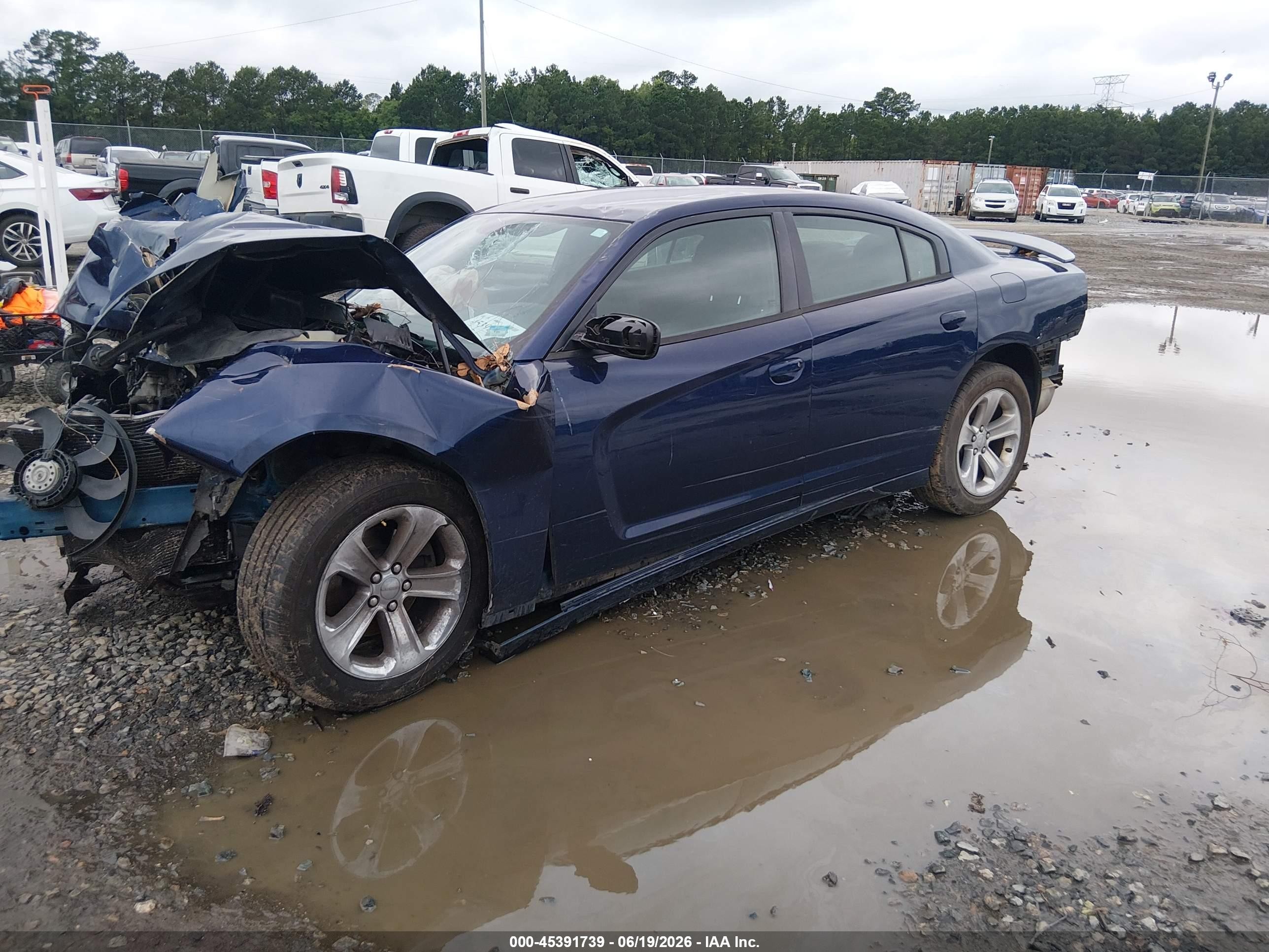 2014 Dodge Charger Se Blue vin: 2C3CDXBGXEH287701