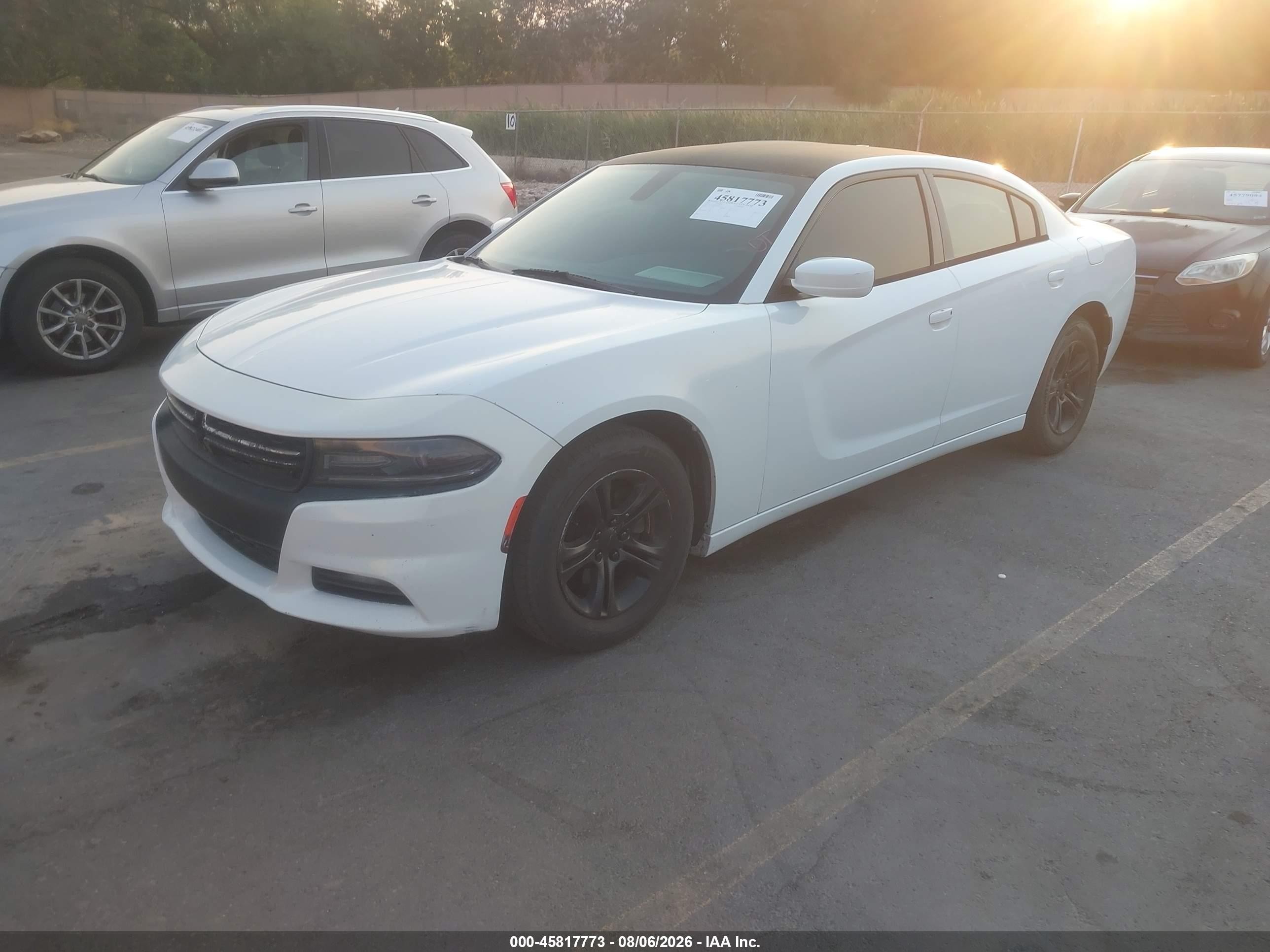 2015 Dodge Charger Se White vin: 2C3CDXBGXFH856595