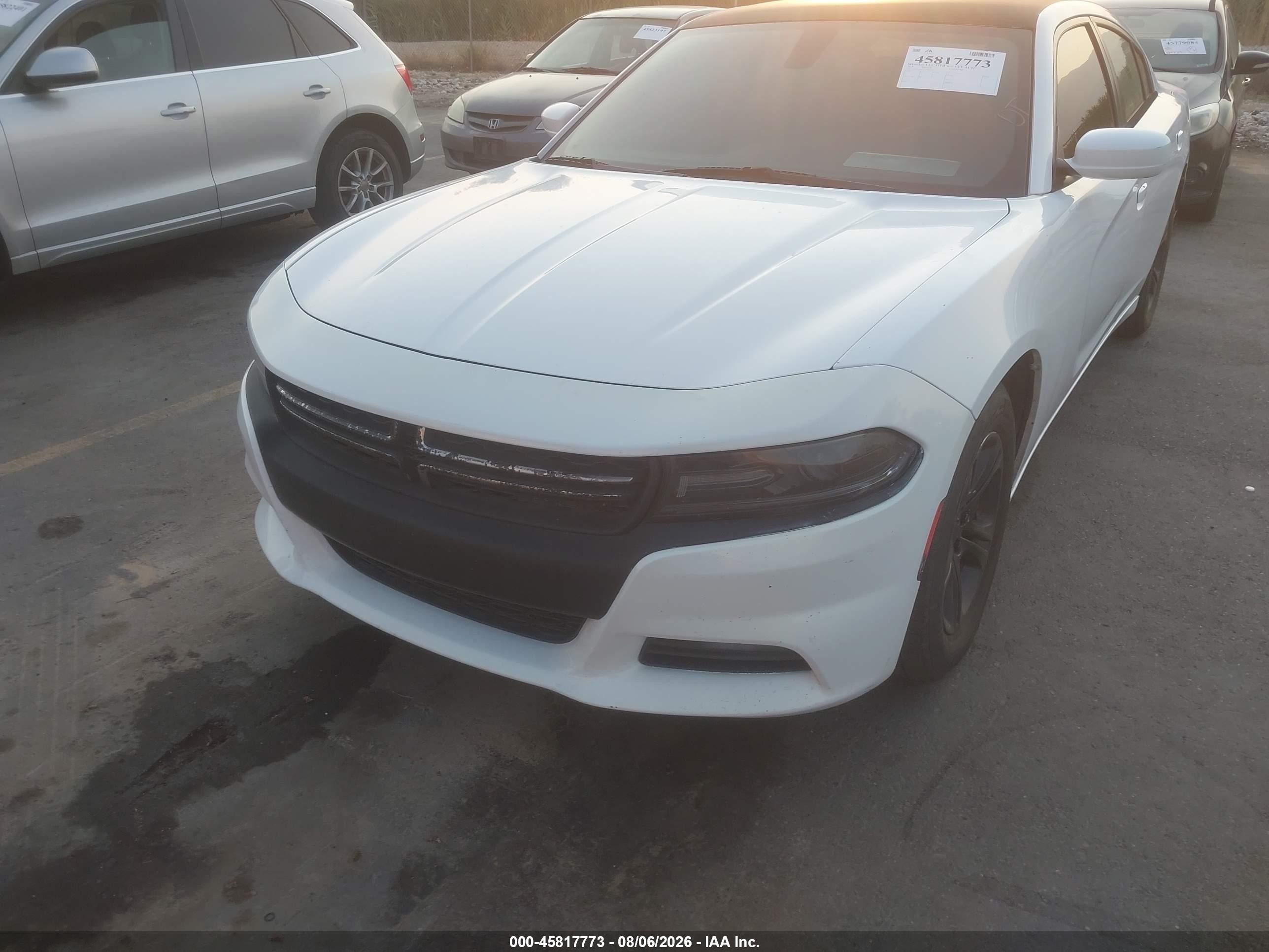 2015 Dodge Charger Se White vin: 2C3CDXBGXFH856595