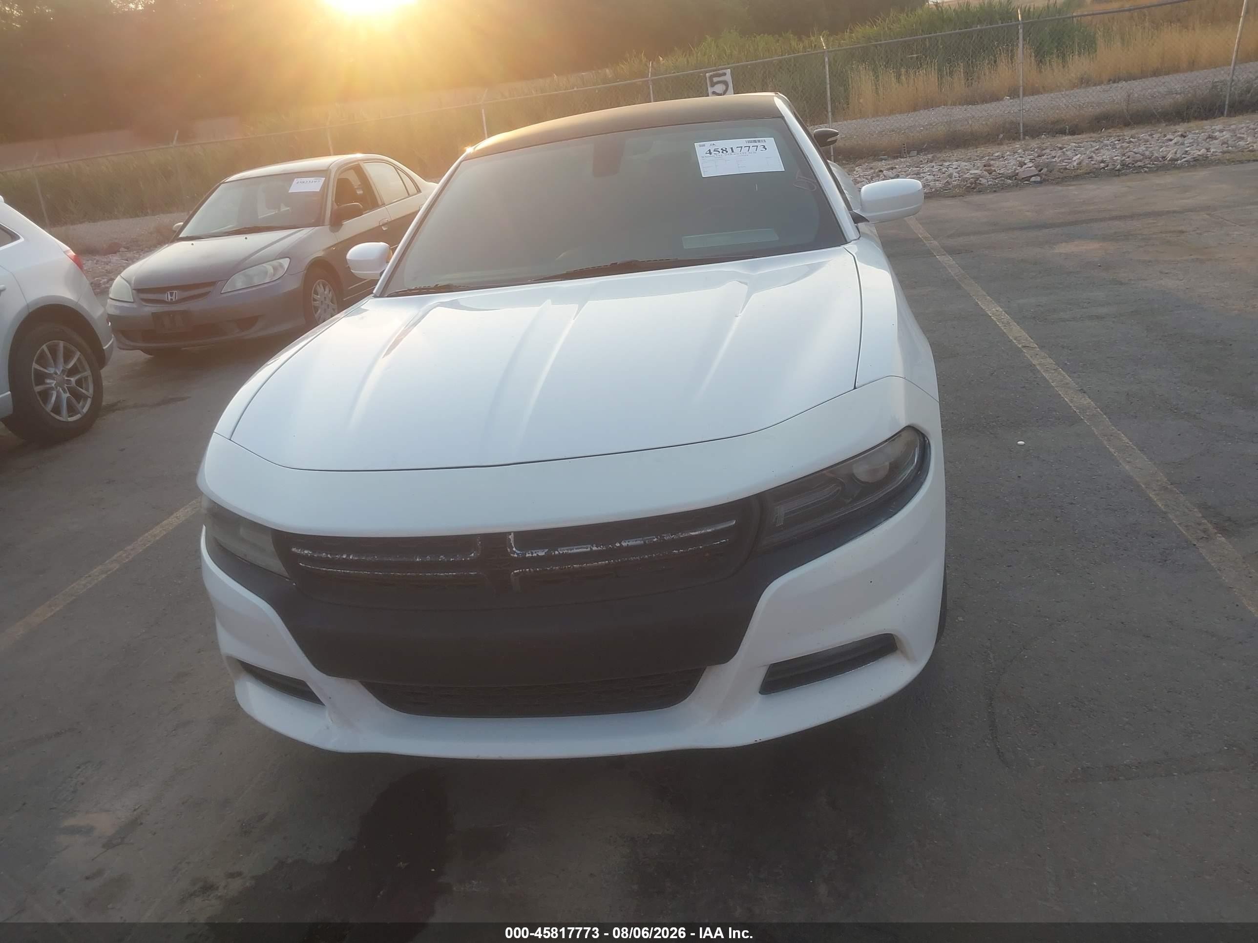 2015 Dodge Charger Se White vin: 2C3CDXBGXFH856595
