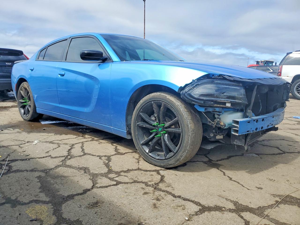 2018 Dodge Charger Sxt Blue vin: 2C3CDXBGXJH306936
