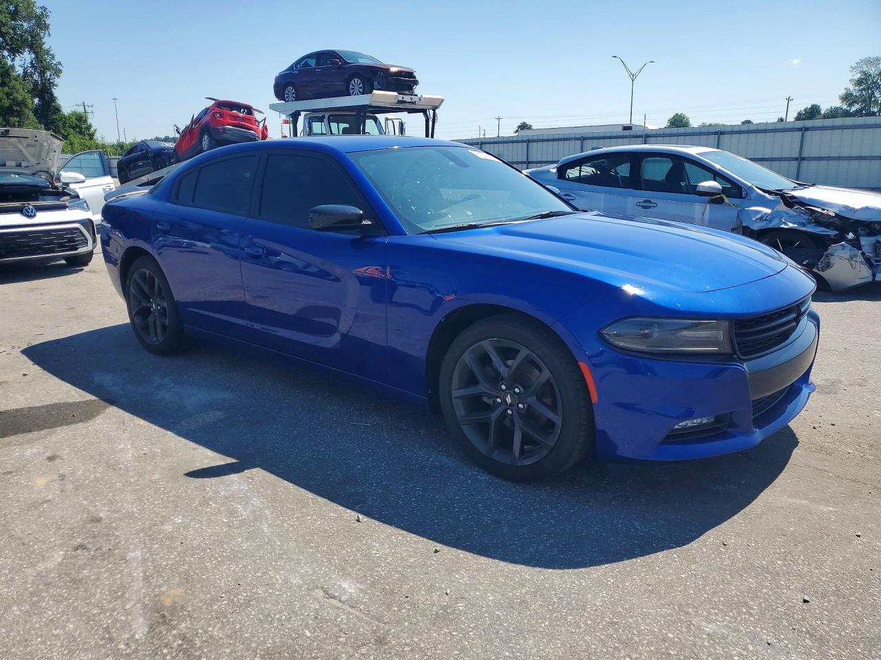 2019 Dodge Charger Sxt Синий vin: 2C3CDXBGXKH572233
