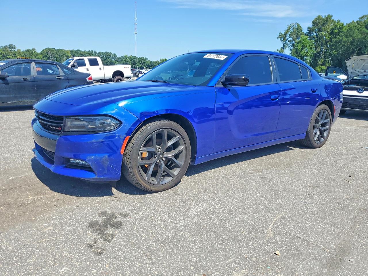 2019 Dodge Charger Sxt Blue vin: 2C3CDXBGXKH572233