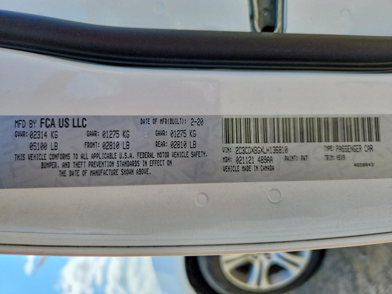 2020 Dodge Charger Sxt Белый vin: 2C3CDXBGXLH136810