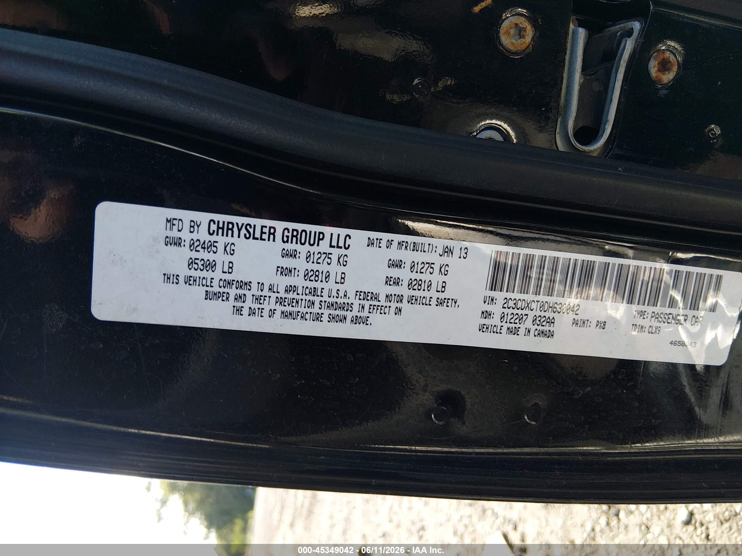 2013 Dodge Charger R/t Max Black vin: 2C3CDXCT0DH630042