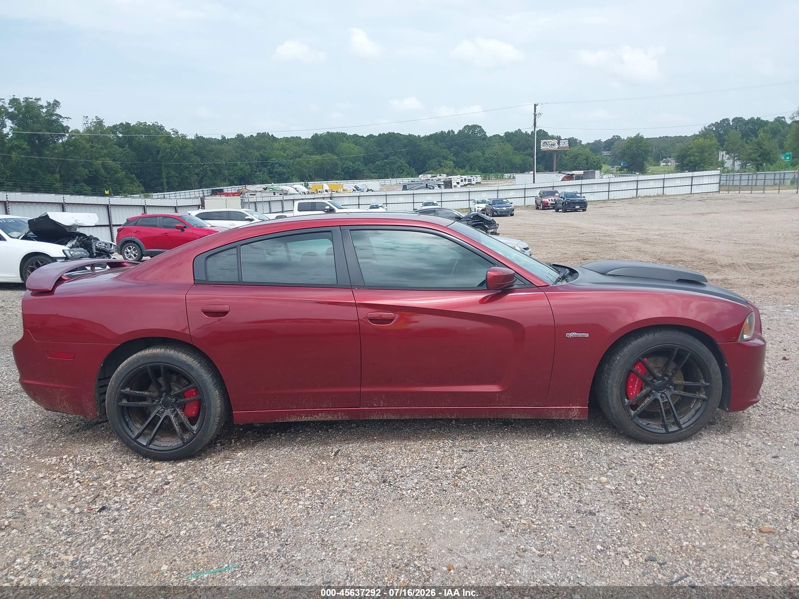 2014 Dodge Charger R/t 100th Anniversary Burgundy vin: 2C3CDXCT0EH227051