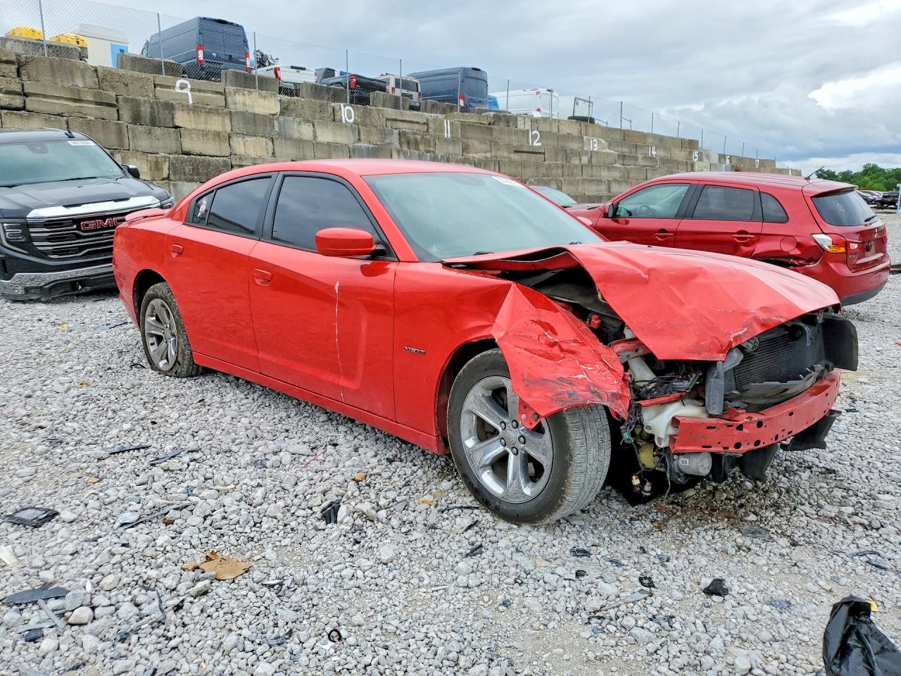 2014 Dodge Charger R Red vin: 2C3CDXCT0EH243475