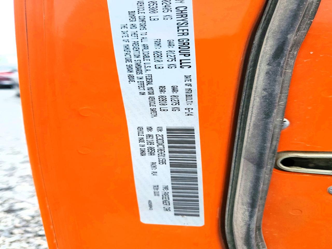 2014 Dodge Charger R/t Orange vin: 2C3CDXCT0EH311595