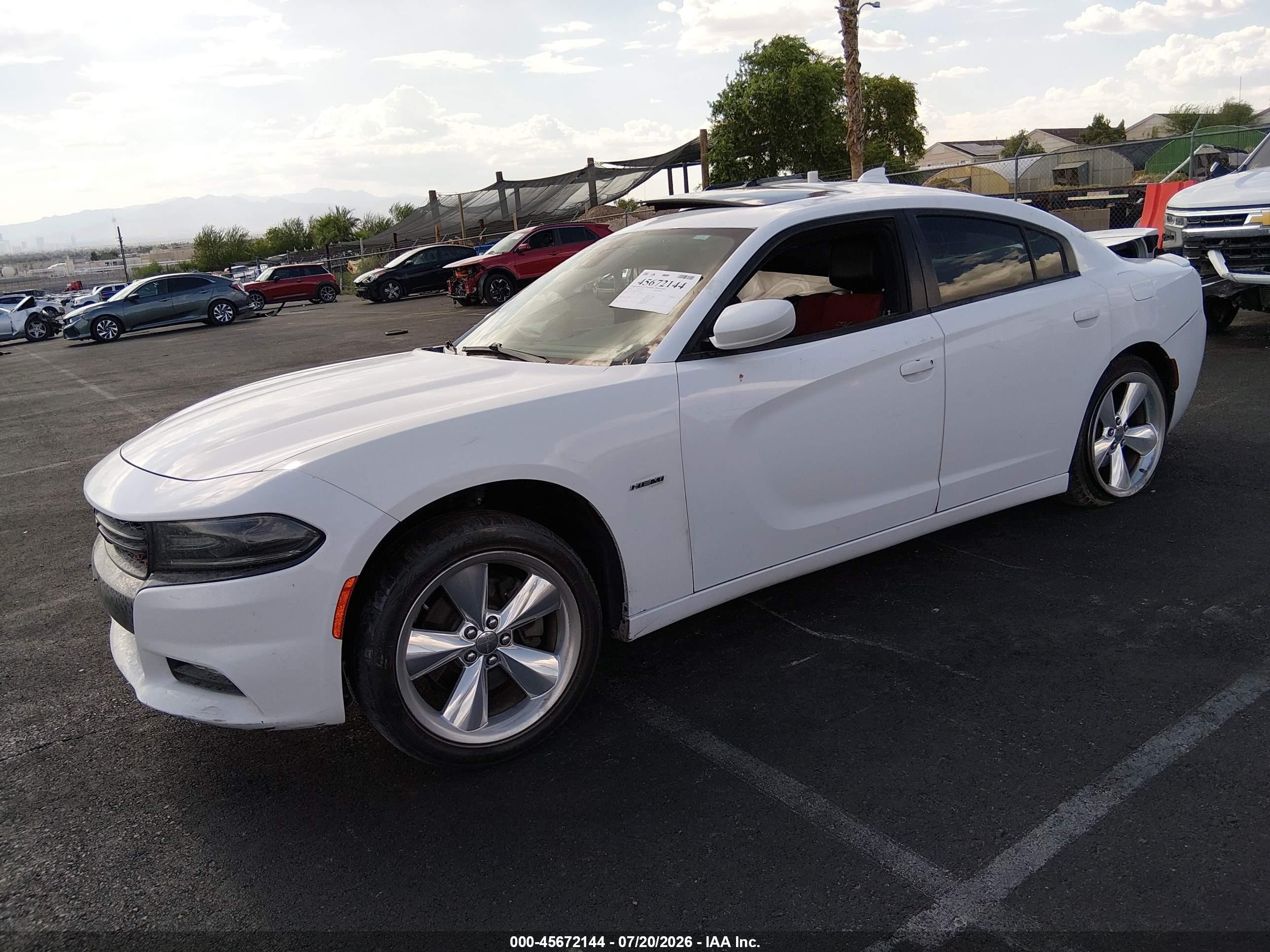 2015 Dodge Charger Road/track White vin: 2C3CDXCT0FH765413