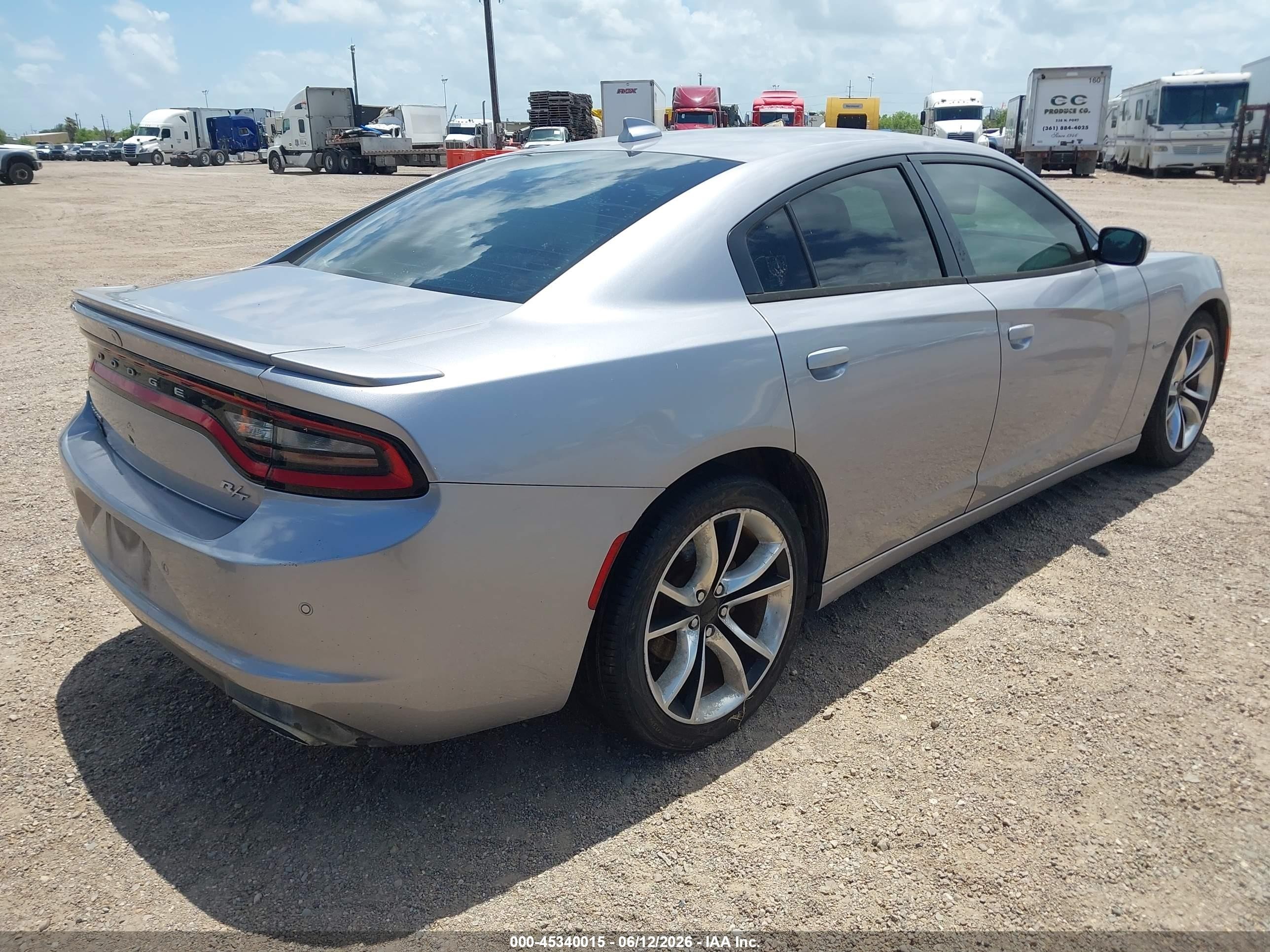2015 Dodge Charger R/t Серебряный vin: 2C3CDXCT0FH777545