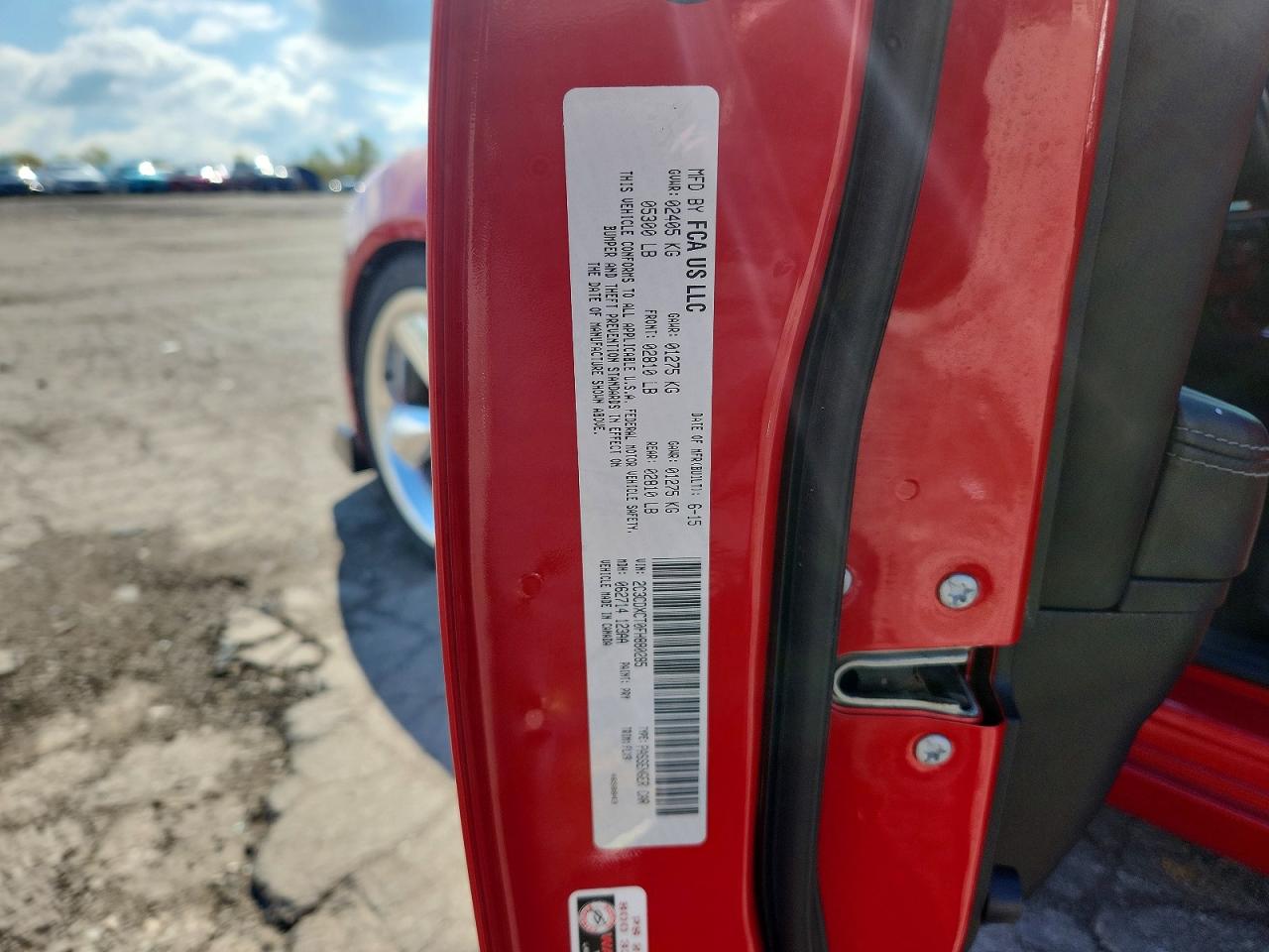 2015 Dodge Charger R Red vin: 2C3CDXCT0FH880285