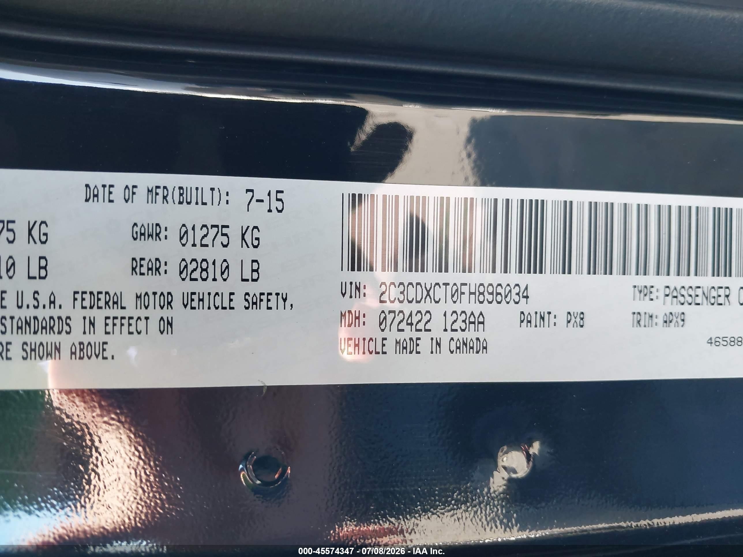 2015 Dodge Charger R/t Black vin: 2C3CDXCT0FH896034