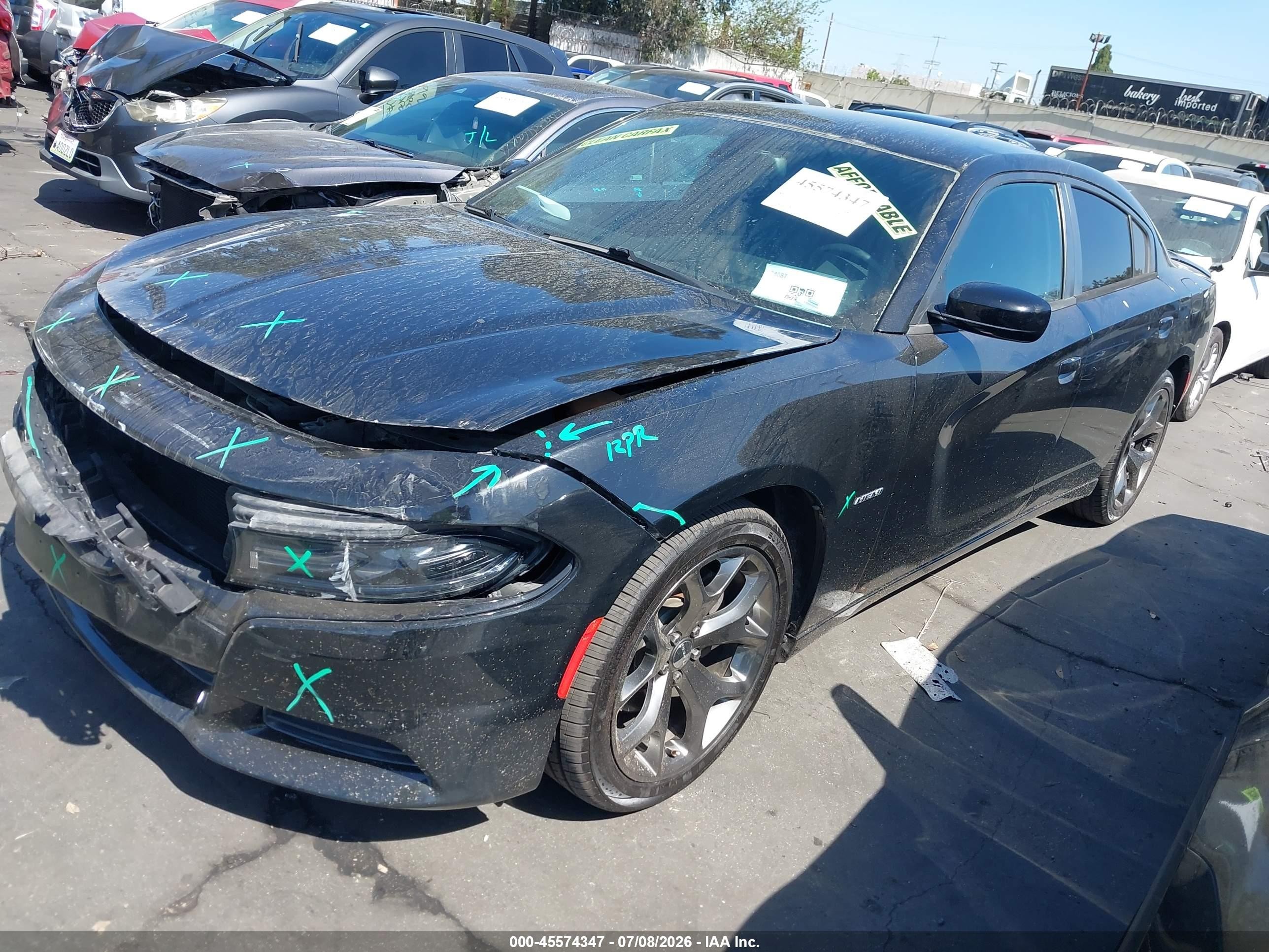2015 Dodge Charger R/t Black vin: 2C3CDXCT0FH896034