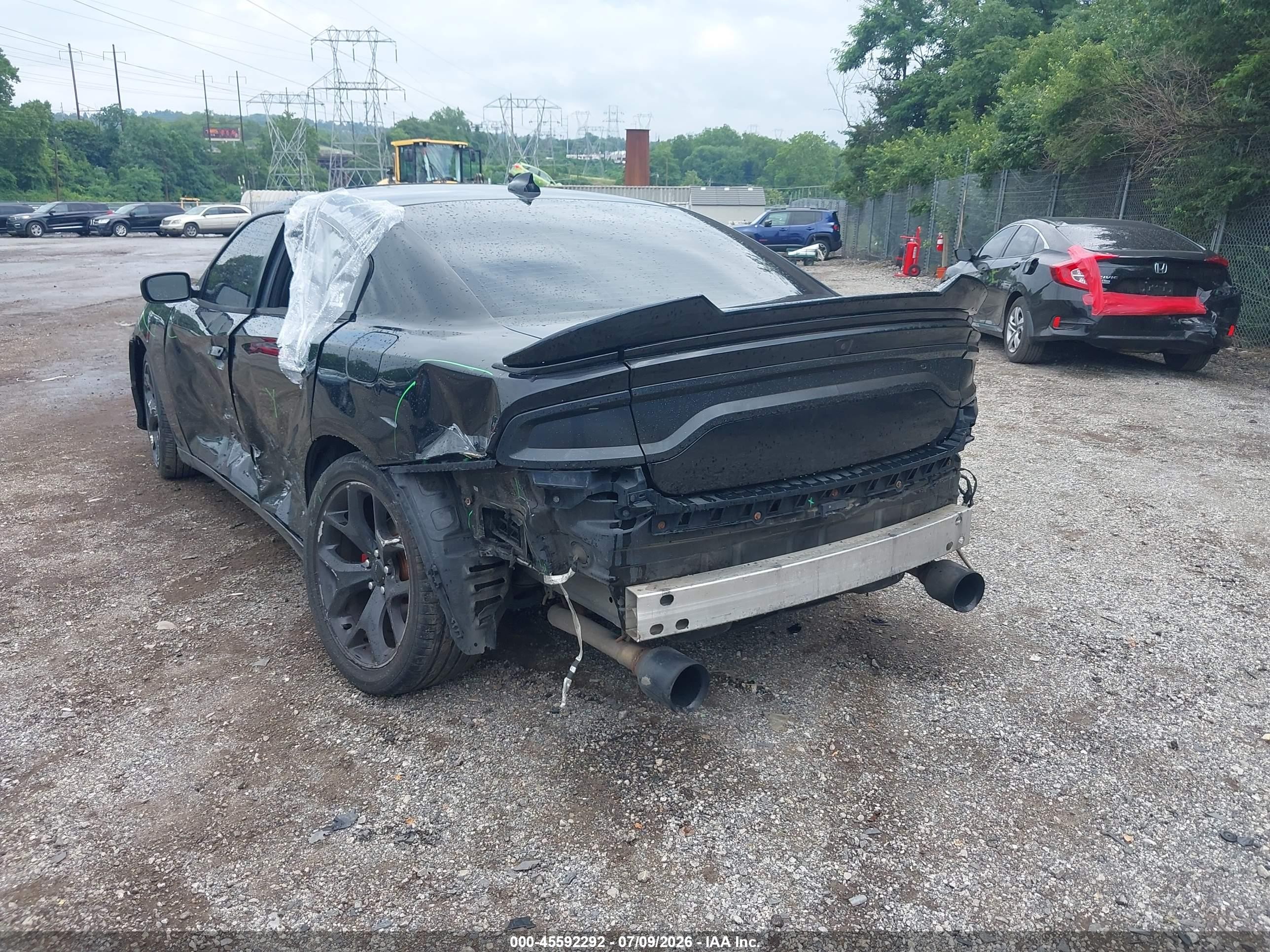 2015 Dodge Charger R/t Black vin: 2C3CDXCT1FH731786