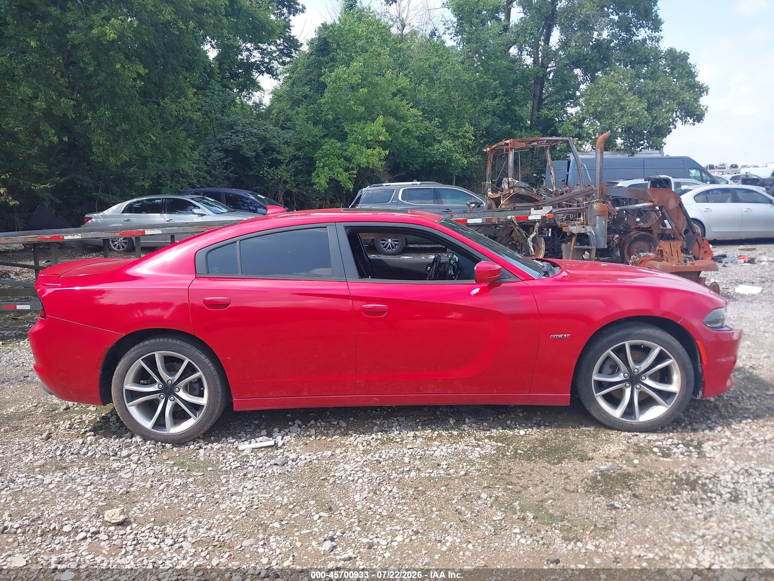 2015 Dodge Charger R/t Red vin: 2C3CDXCT1FH737992