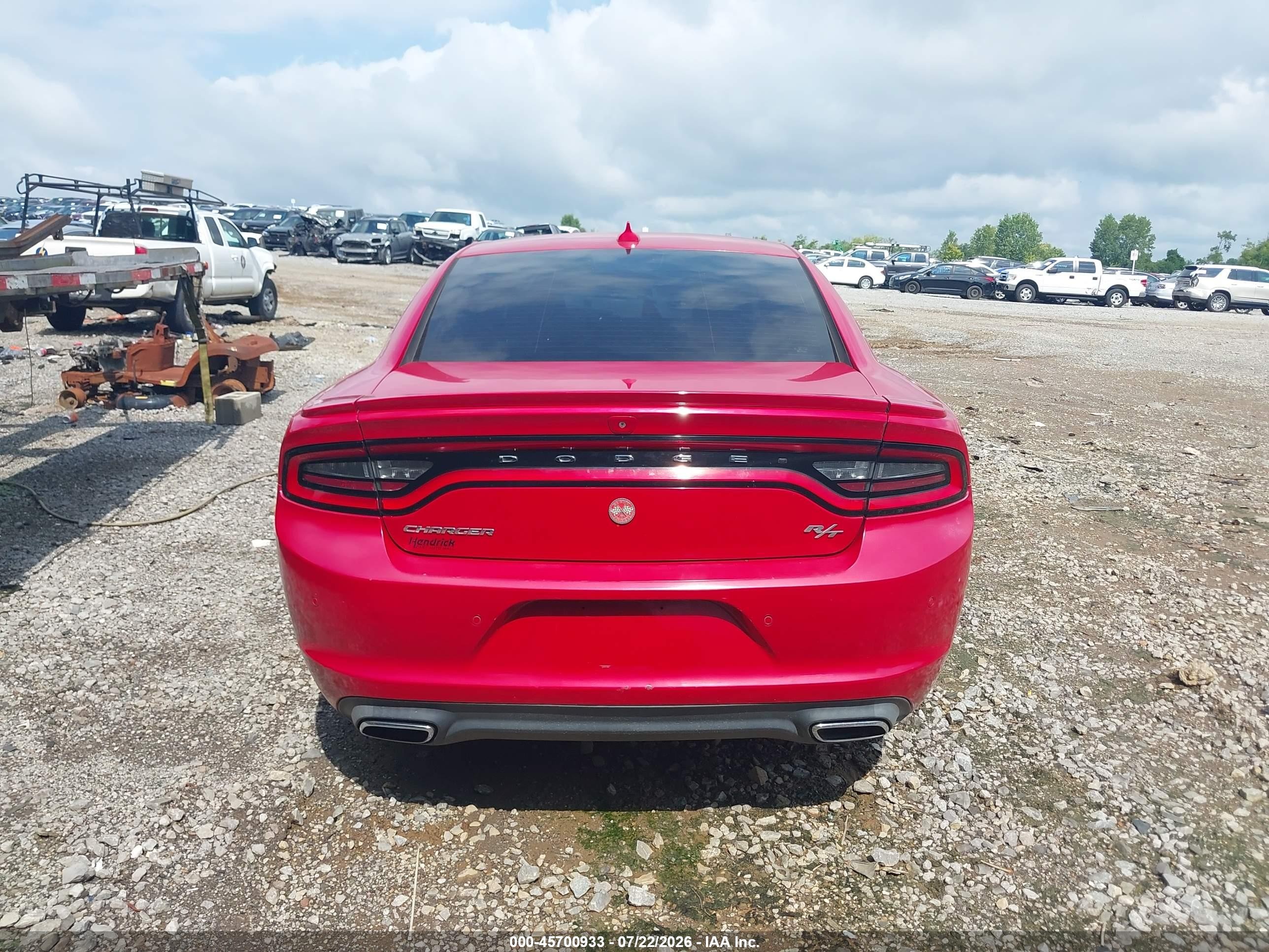 2015 Dodge Charger R/t Red vin: 2C3CDXCT1FH737992