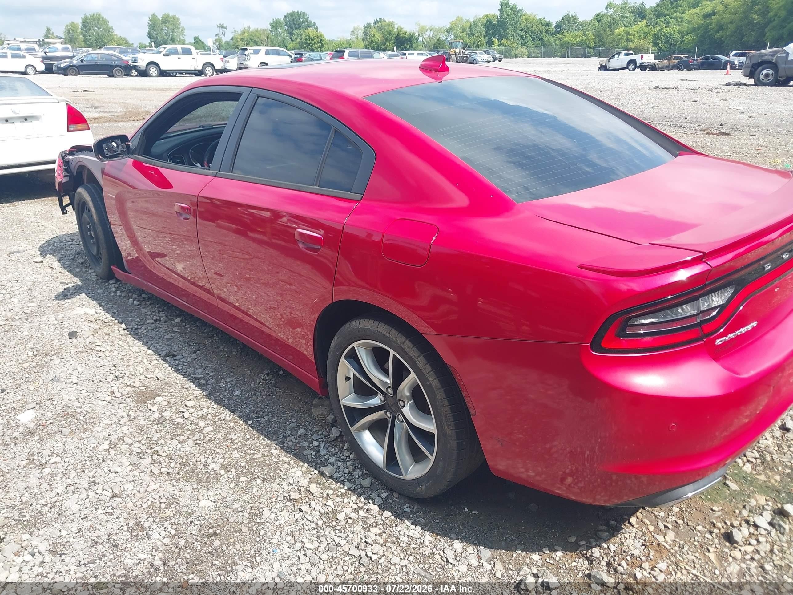 2015 Dodge Charger R/t Red vin: 2C3CDXCT1FH737992