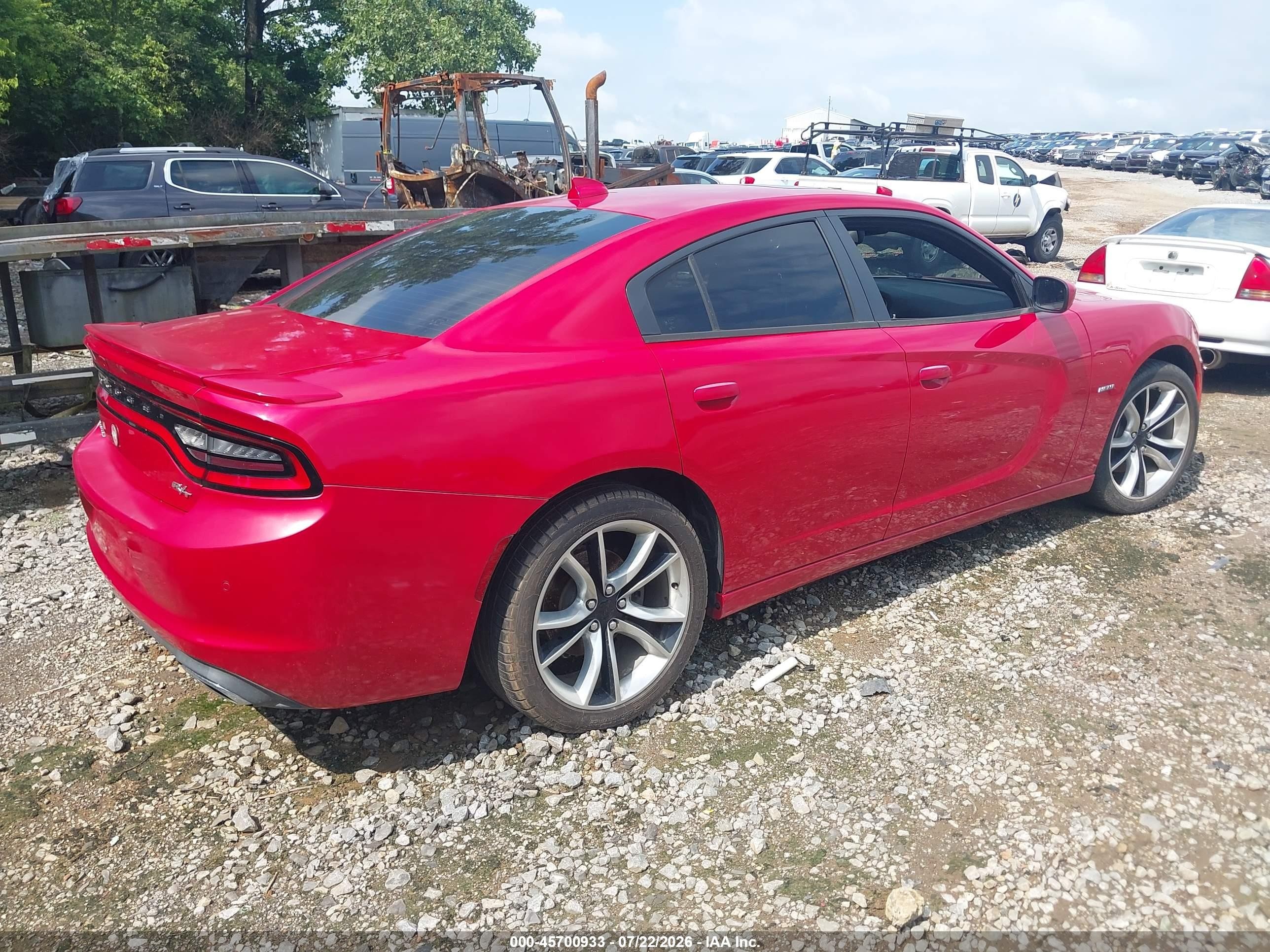 2015 Dodge Charger R/t Red vin: 2C3CDXCT1FH737992