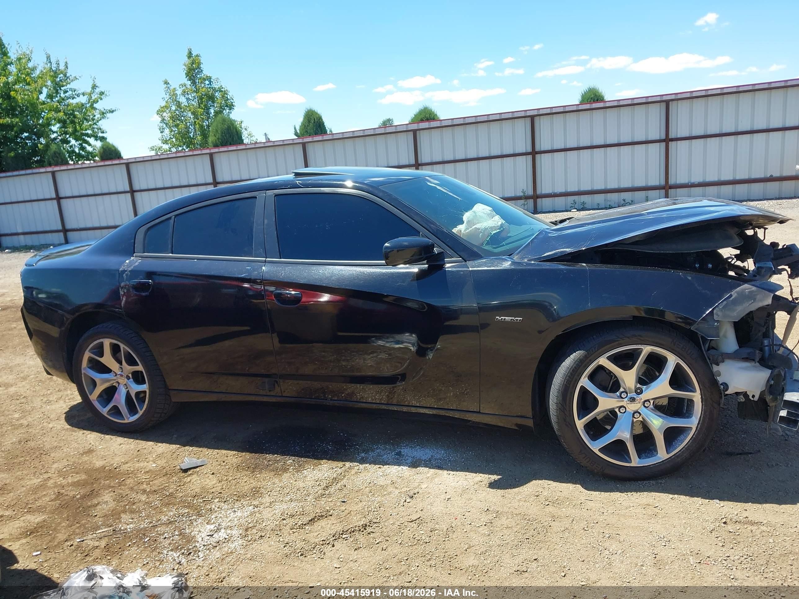 2015 Dodge Charger R/t Black vin: 2C3CDXCT1FH738043