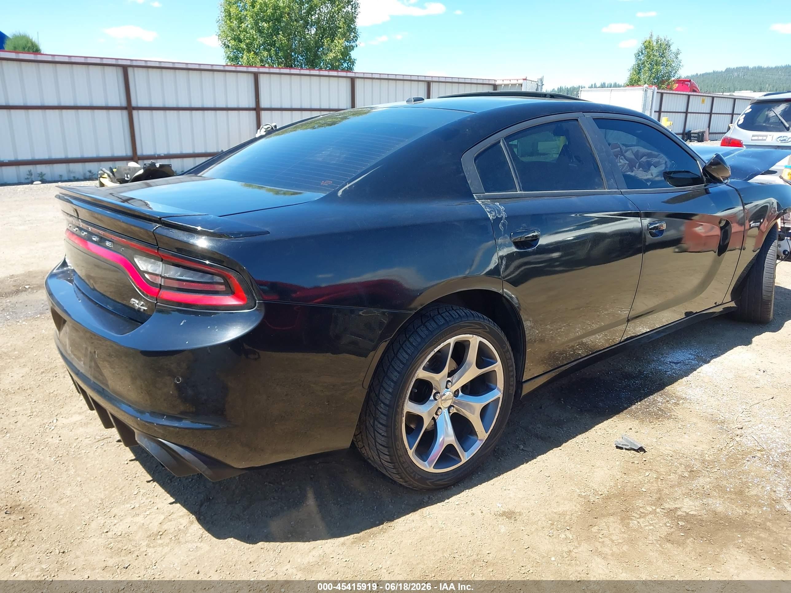 2015 Dodge Charger R/t Black vin: 2C3CDXCT1FH738043