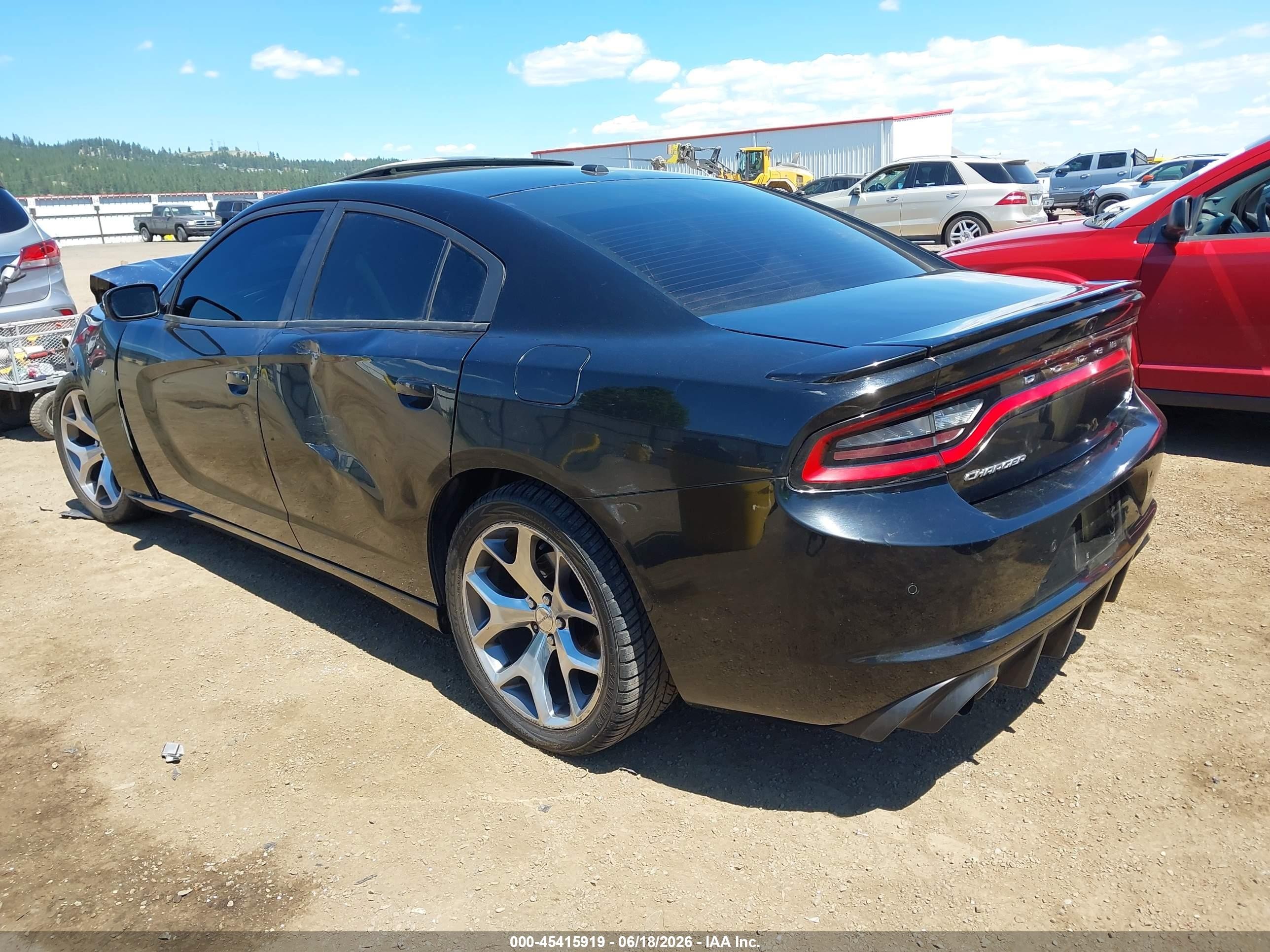 2015 Dodge Charger R/t Black vin: 2C3CDXCT1FH738043