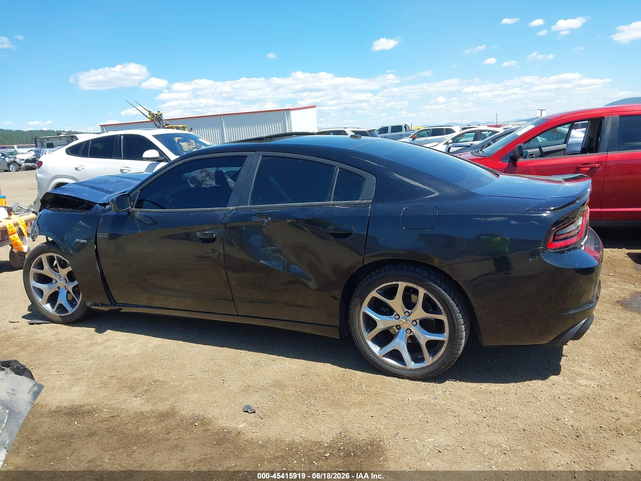 2015 Dodge Charger R/t Black vin: 2C3CDXCT1FH738043