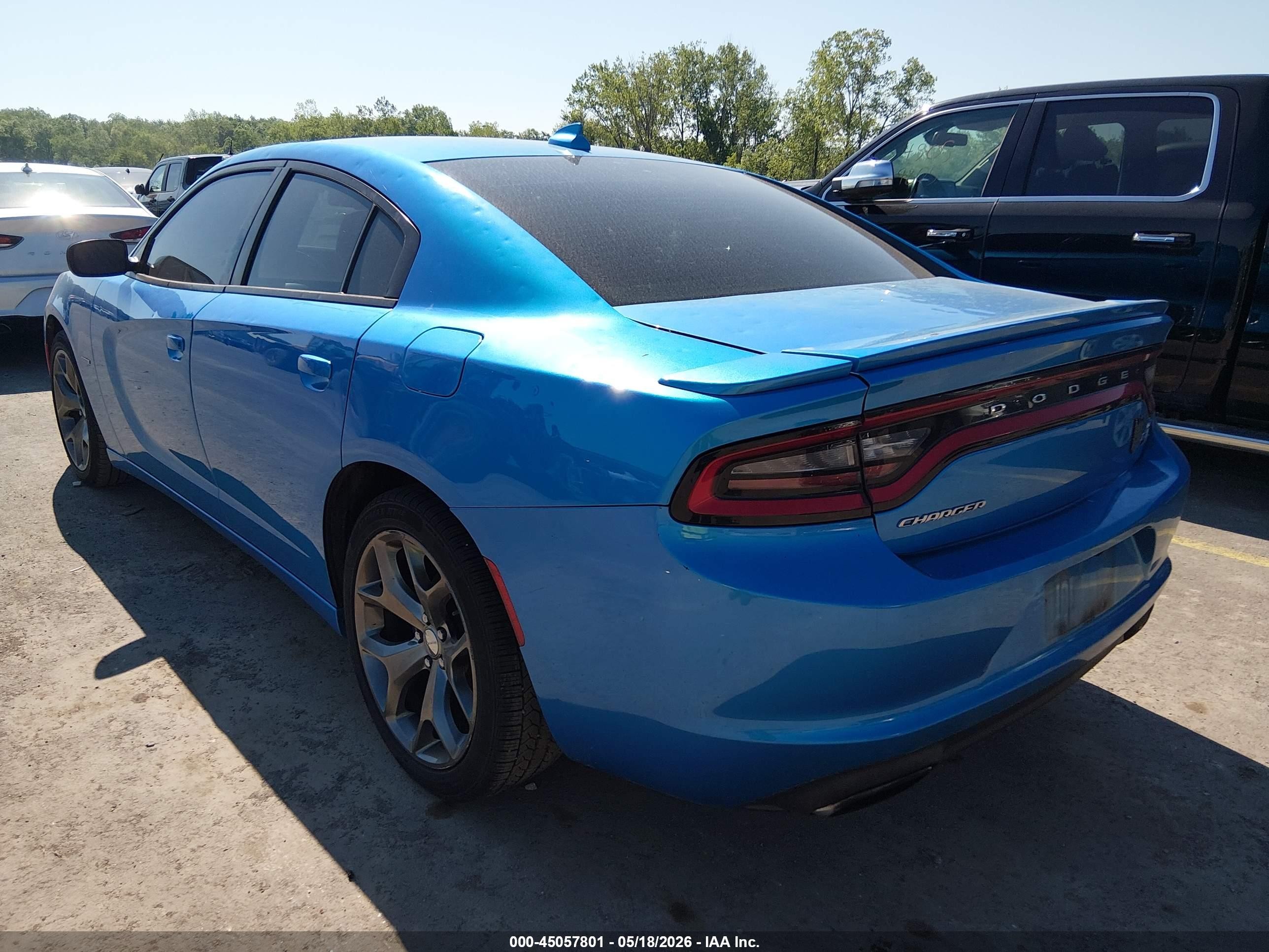 2015 Dodge Charger R/t Blue vin: 2C3CDXCT1FH772029