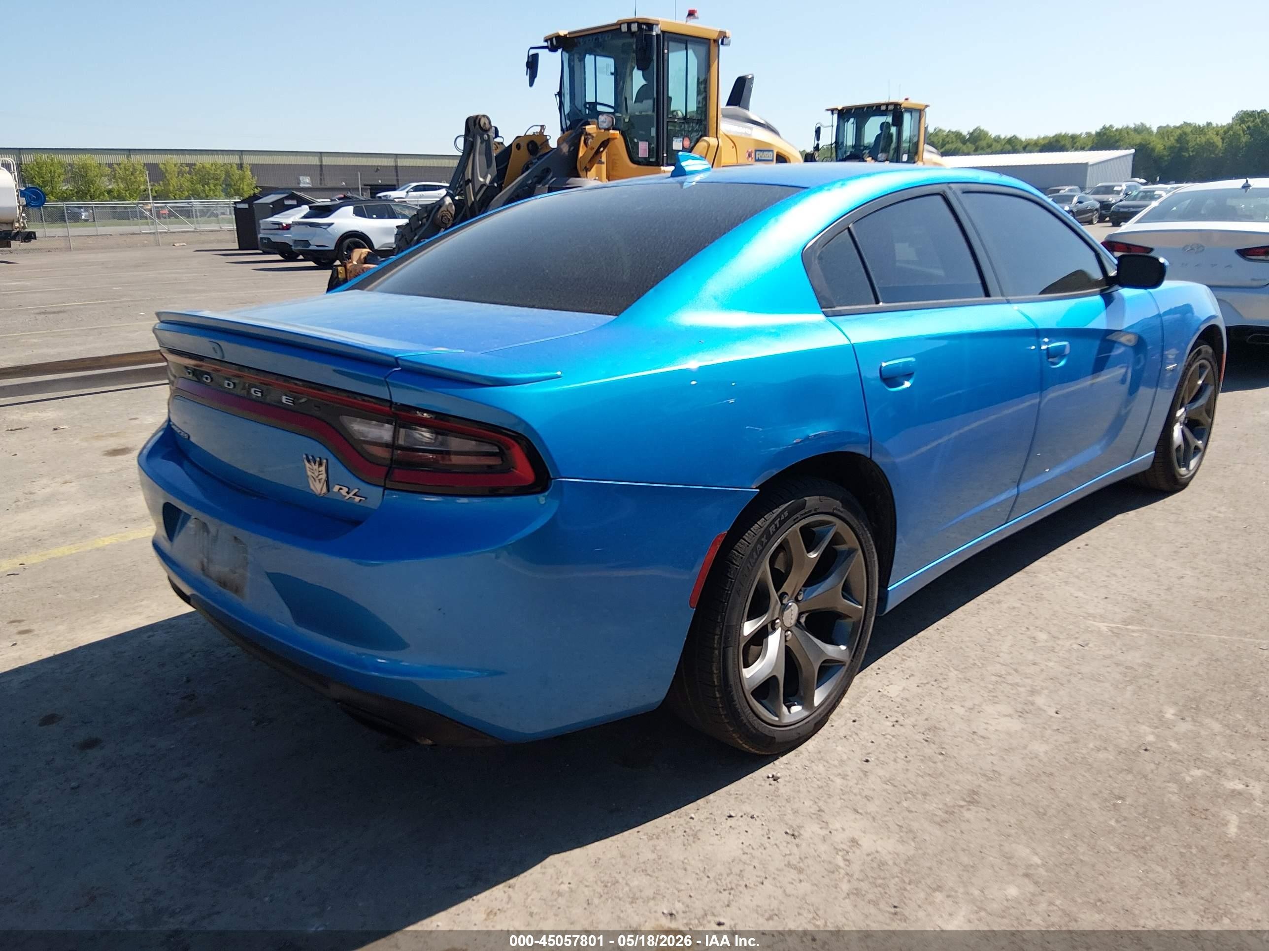 2015 Dodge Charger R/t Blue vin: 2C3CDXCT1FH772029