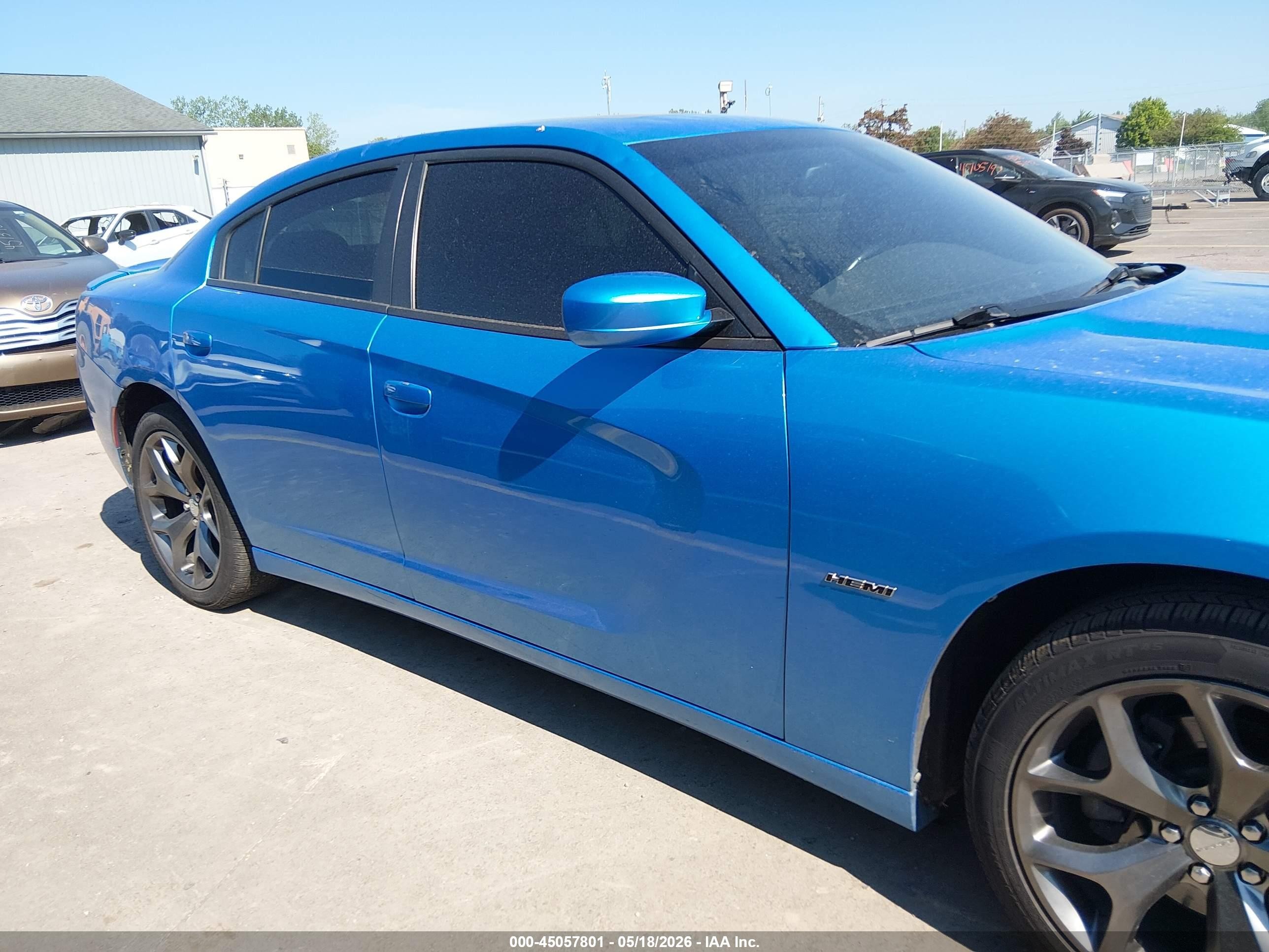 2015 Dodge Charger R/t Blue vin: 2C3CDXCT1FH772029