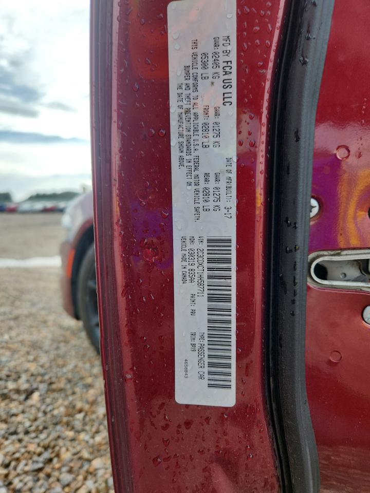 2017 Dodge Charger R Burgundy vin: 2C3CDXCT1HH587711