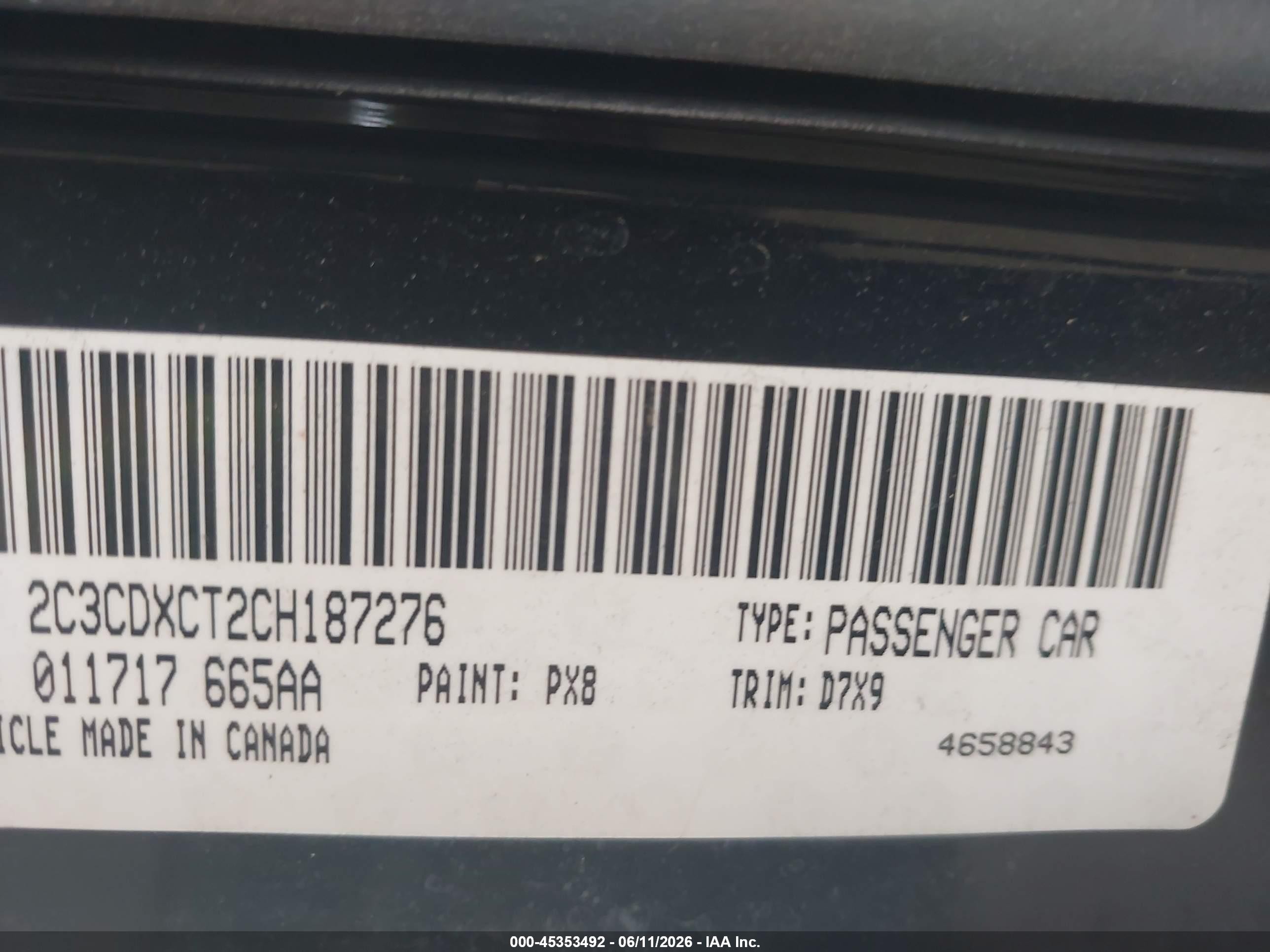2012 Dodge Charger R/t Black vin: 2C3CDXCT2CH187276