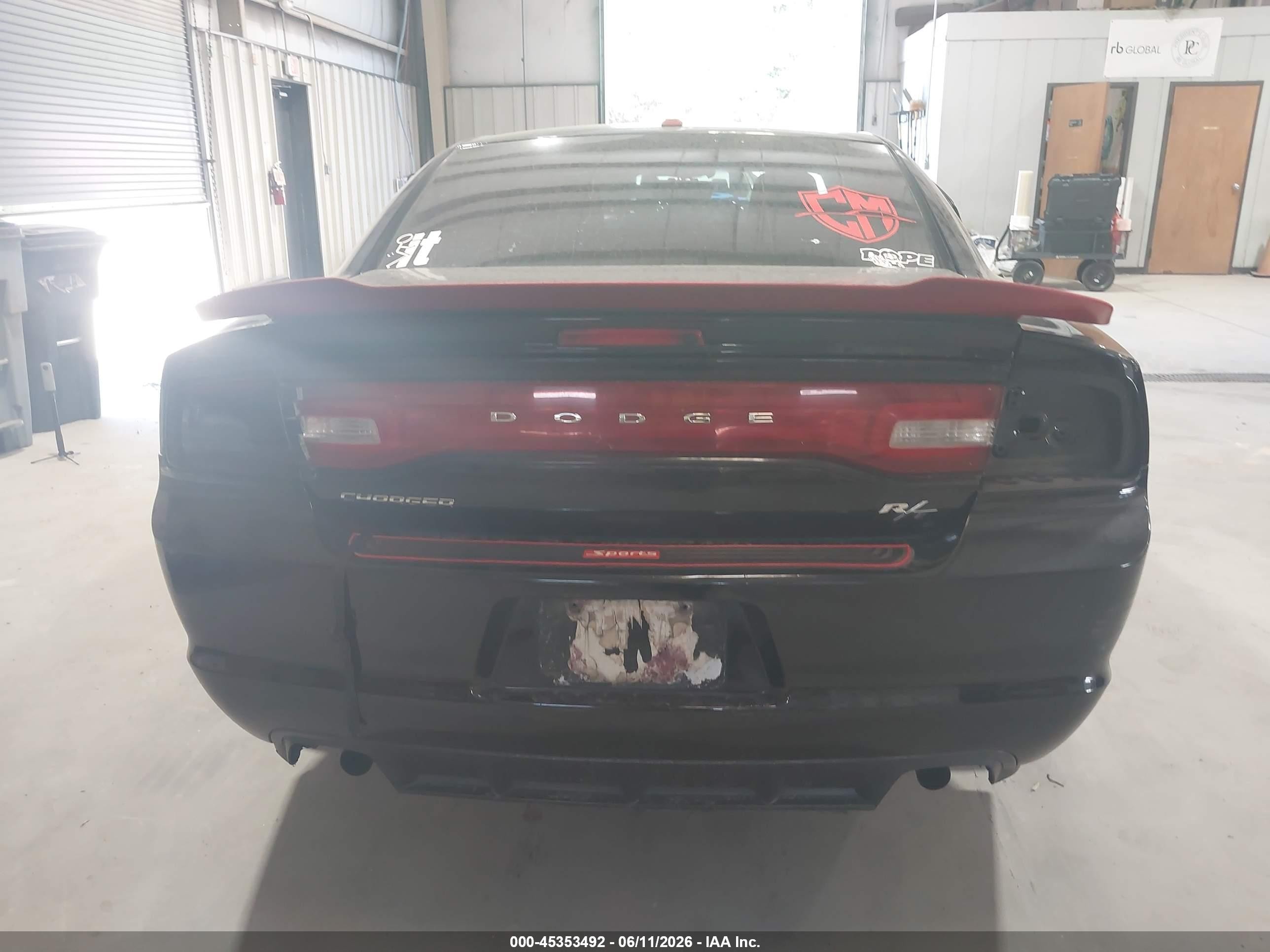 2012 Dodge Charger R/t Black vin: 2C3CDXCT2CH187276