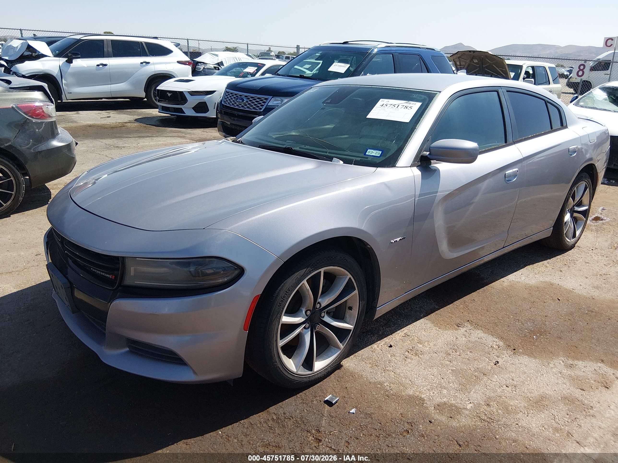 2015 Dodge Charger R/t Silver vin: 2C3CDXCT2FH762352