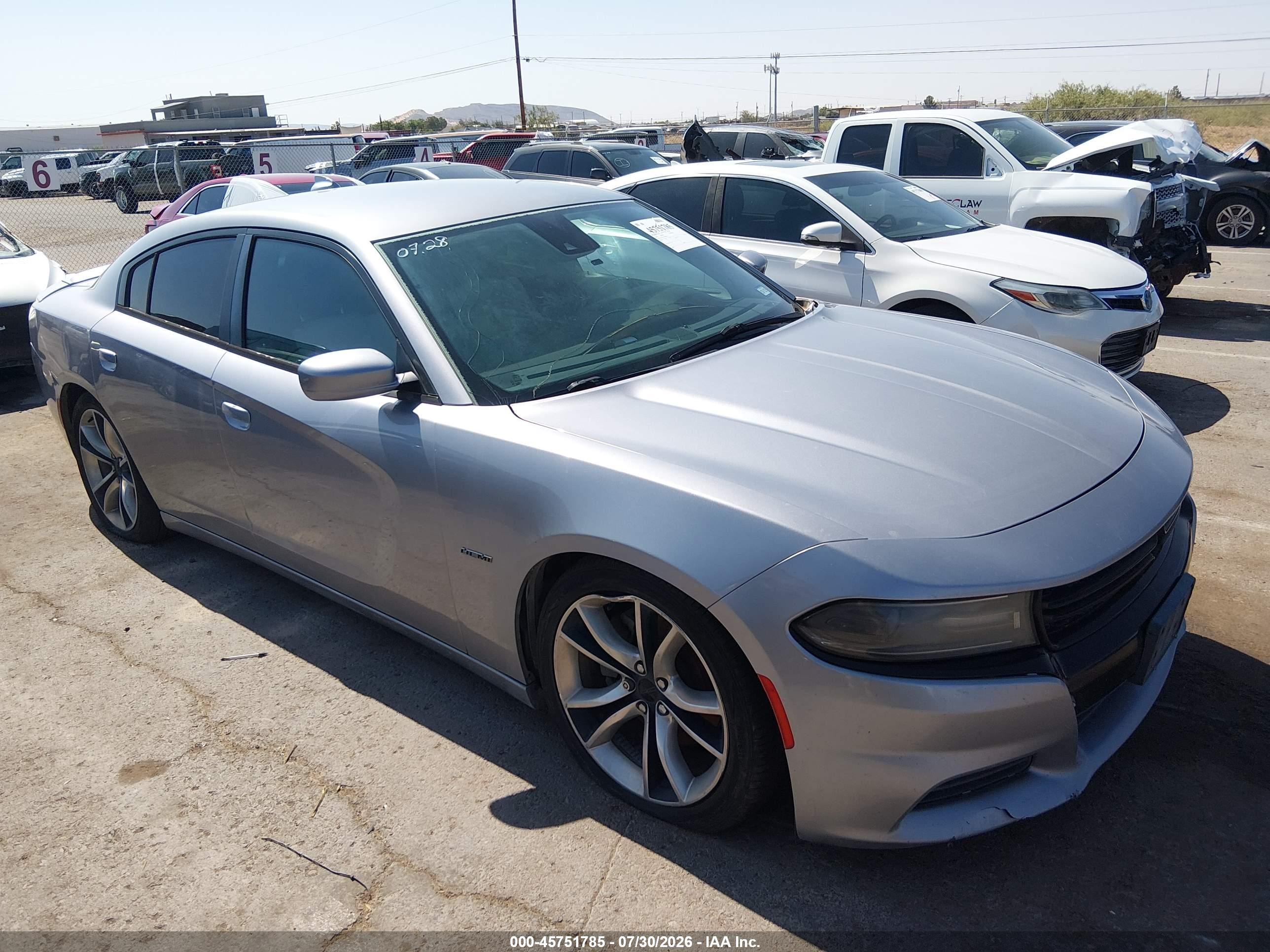 2015 Dodge Charger R/t Silver vin: 2C3CDXCT2FH762352