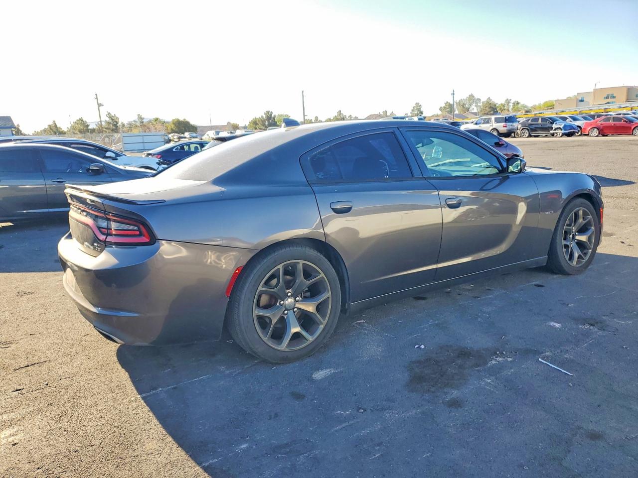 2015 Dodge Charger R Gray vin: 2C3CDXCT2FH902402
