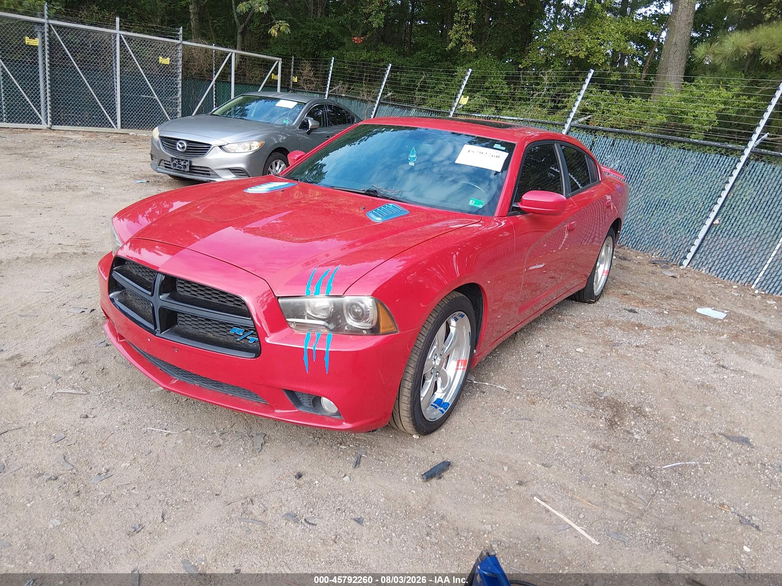 2012 Dodge Charger R/t Red vin: 2C3CDXCT3CH106740