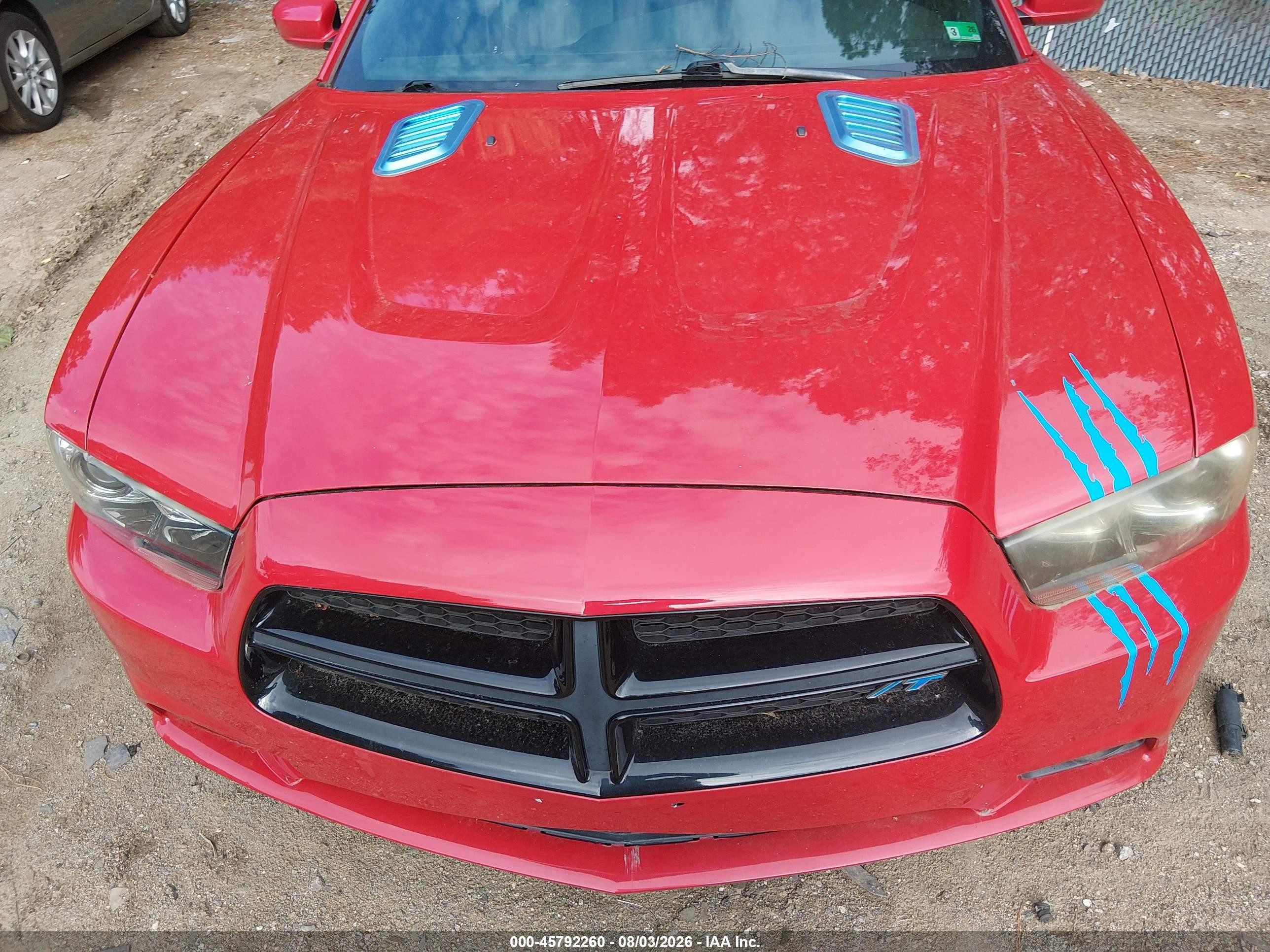 2012 Dodge Charger R/t Red vin: 2C3CDXCT3CH106740
